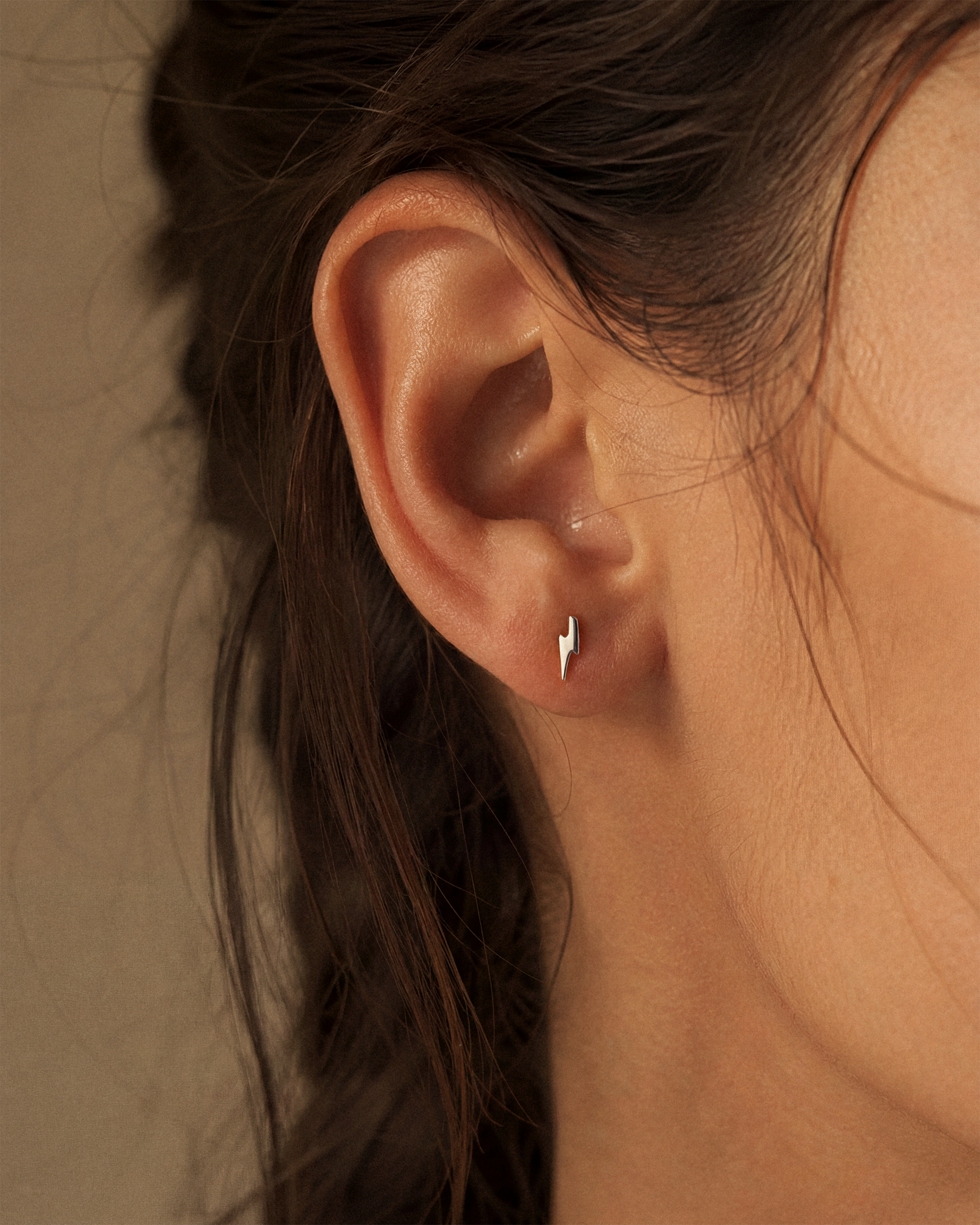 Lightning Studs in Silver — alternate view