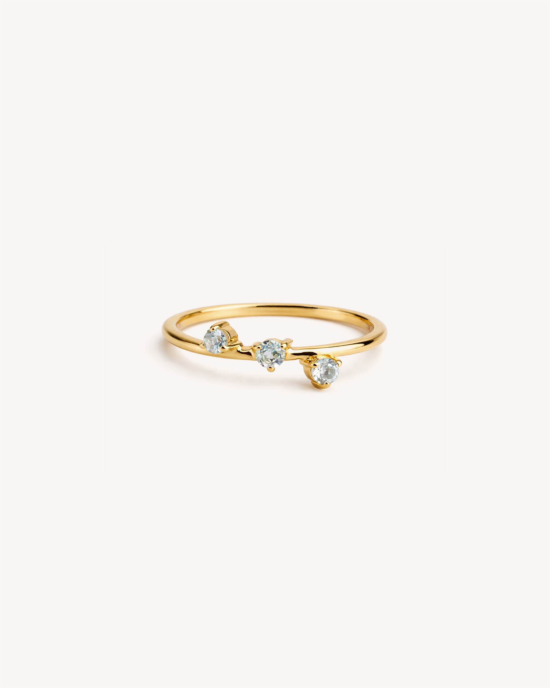 Blue Topaz Ring in Gold
