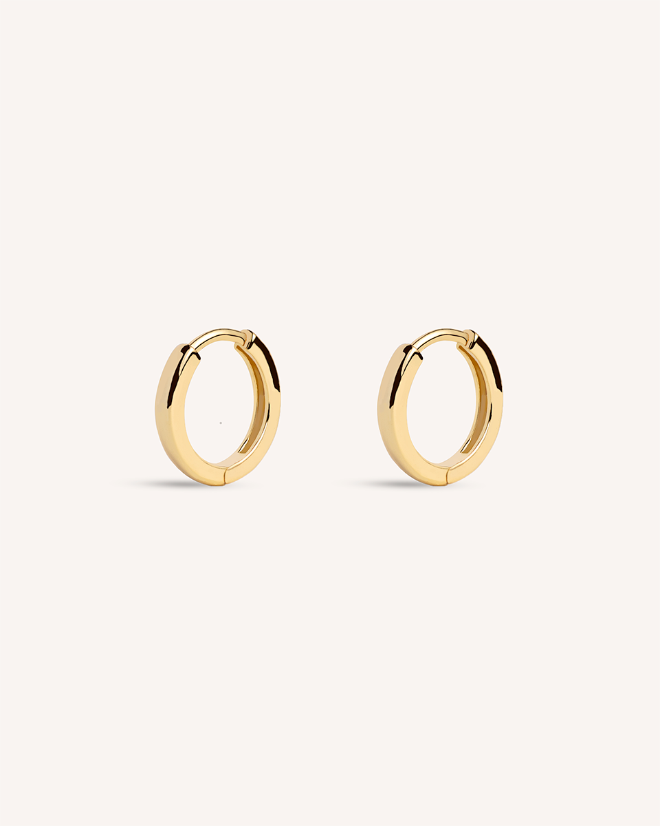Classic Huggie Hoops in Gold — alternate view