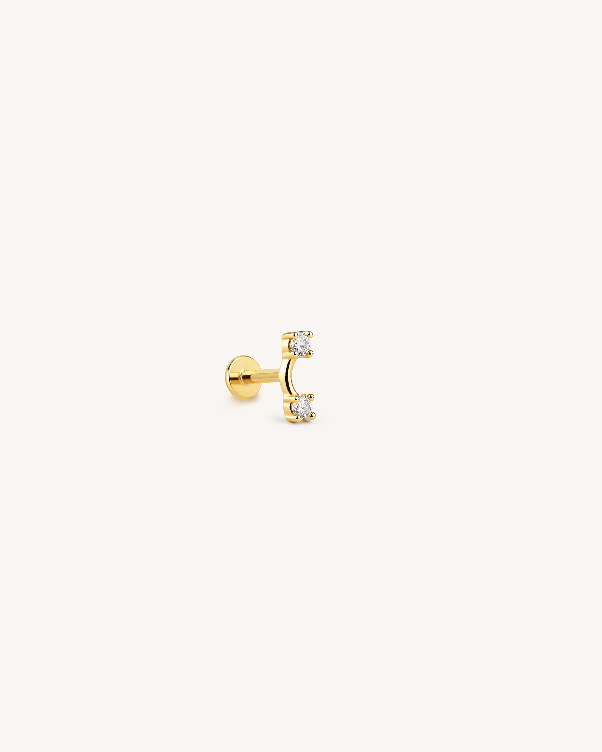 Curve Labret Stud in Gold