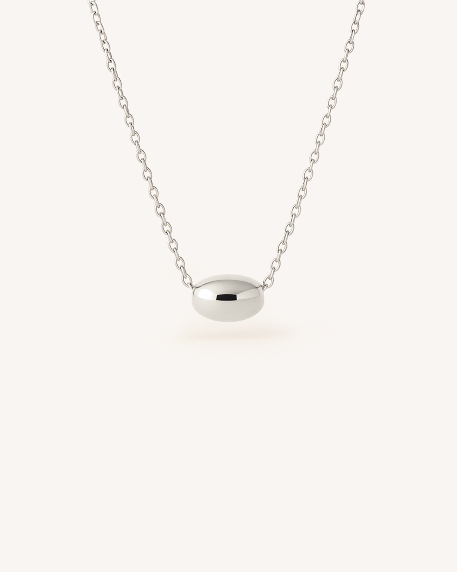 Egg Necklace in Silver