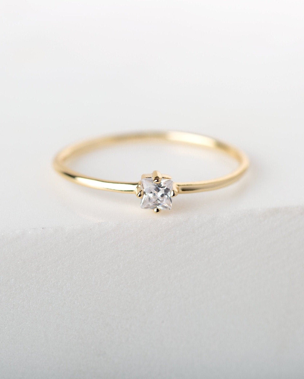 Solitaire Ring in Gold — alternate view