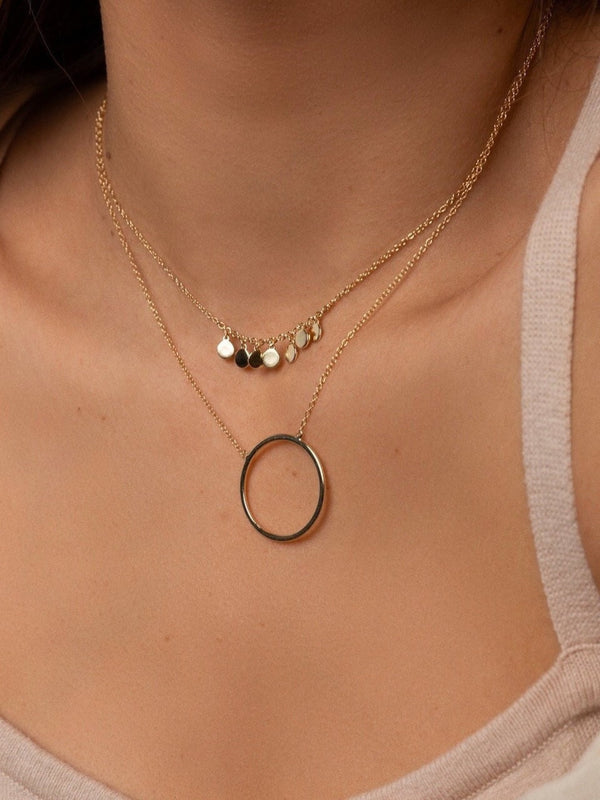 Mini Coin Droplet Necklace