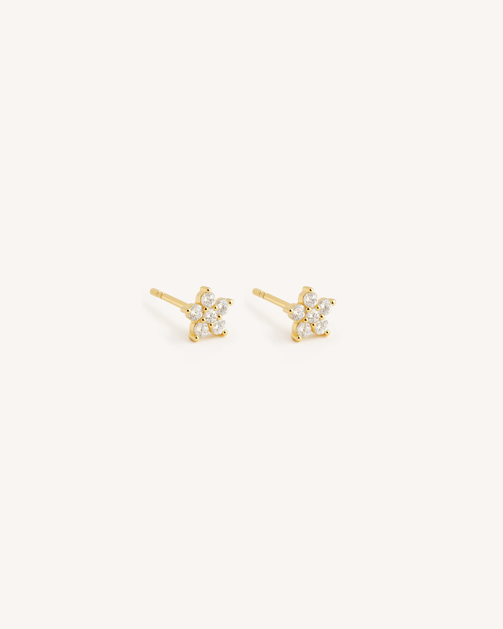 Mini Flower Studs in Gold