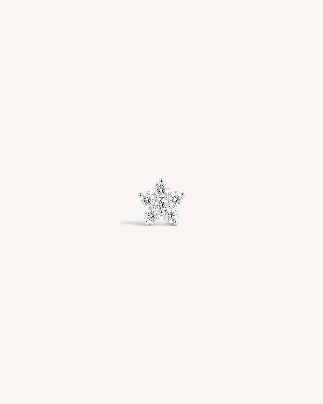 Mini Flower Studs in Silver — alternate view