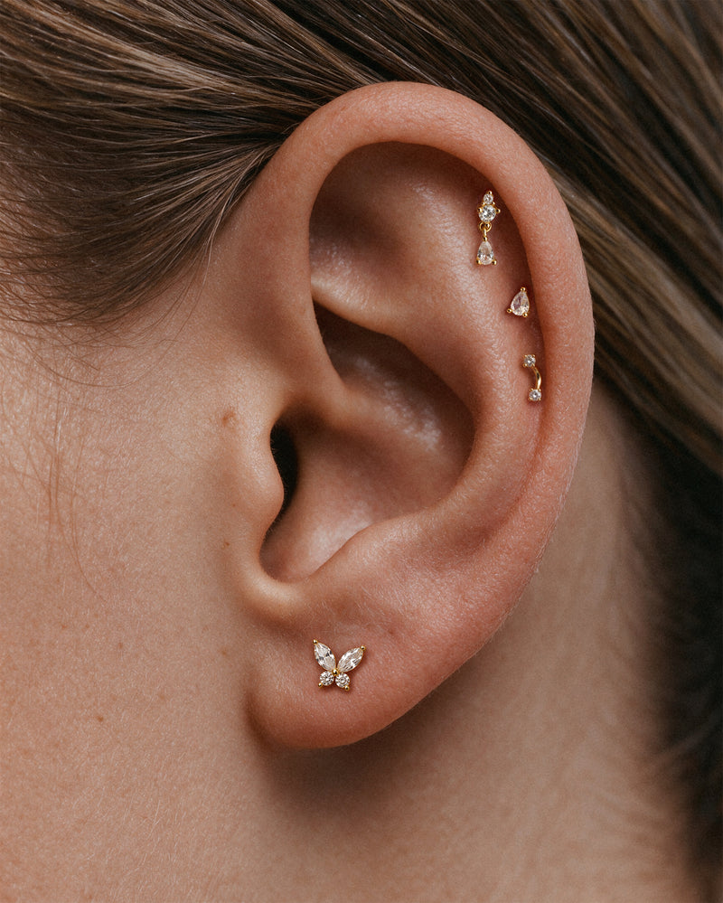 Crystal Butterfly Studs