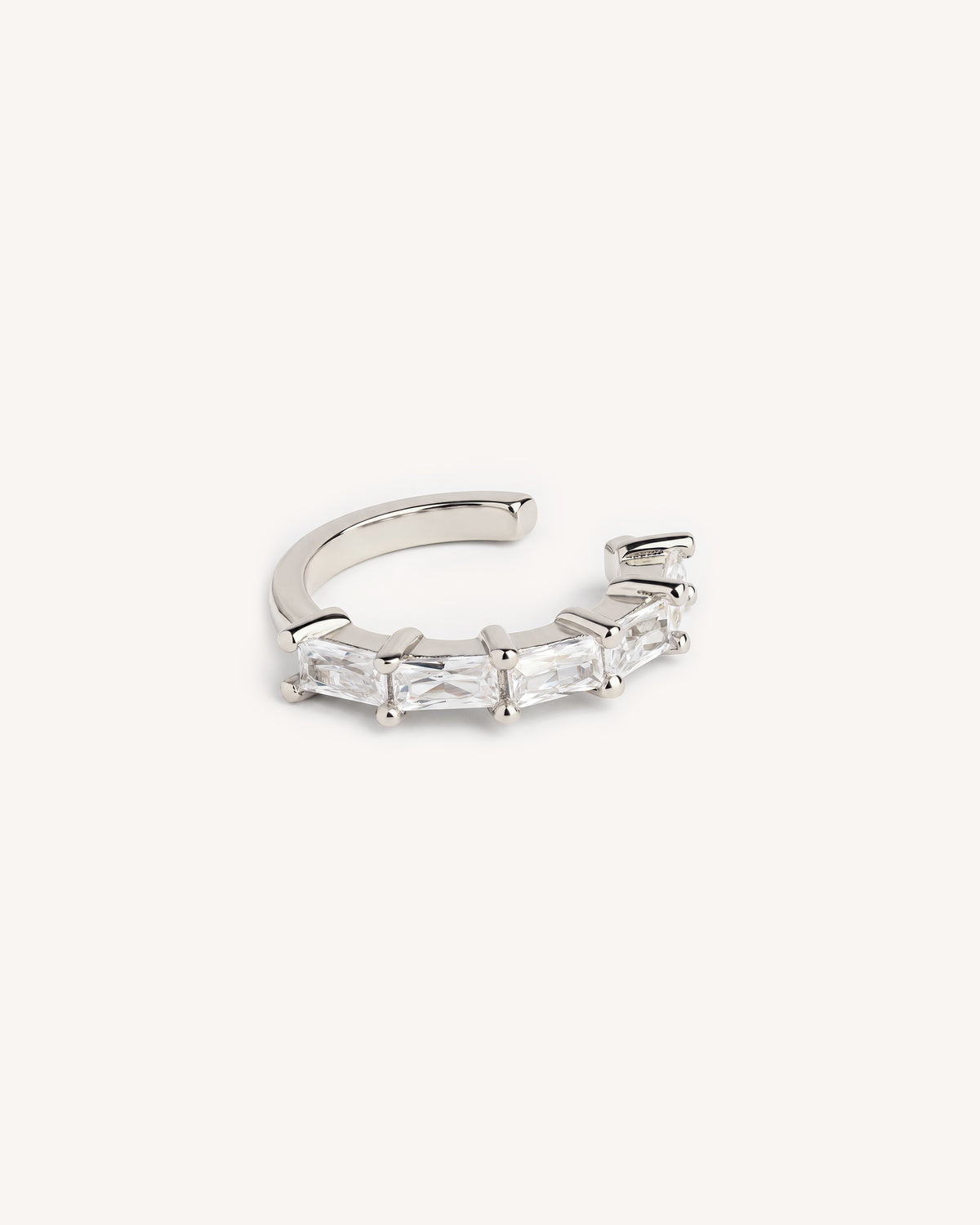 Baguette Ear Cuff in 925 Sterling Silver