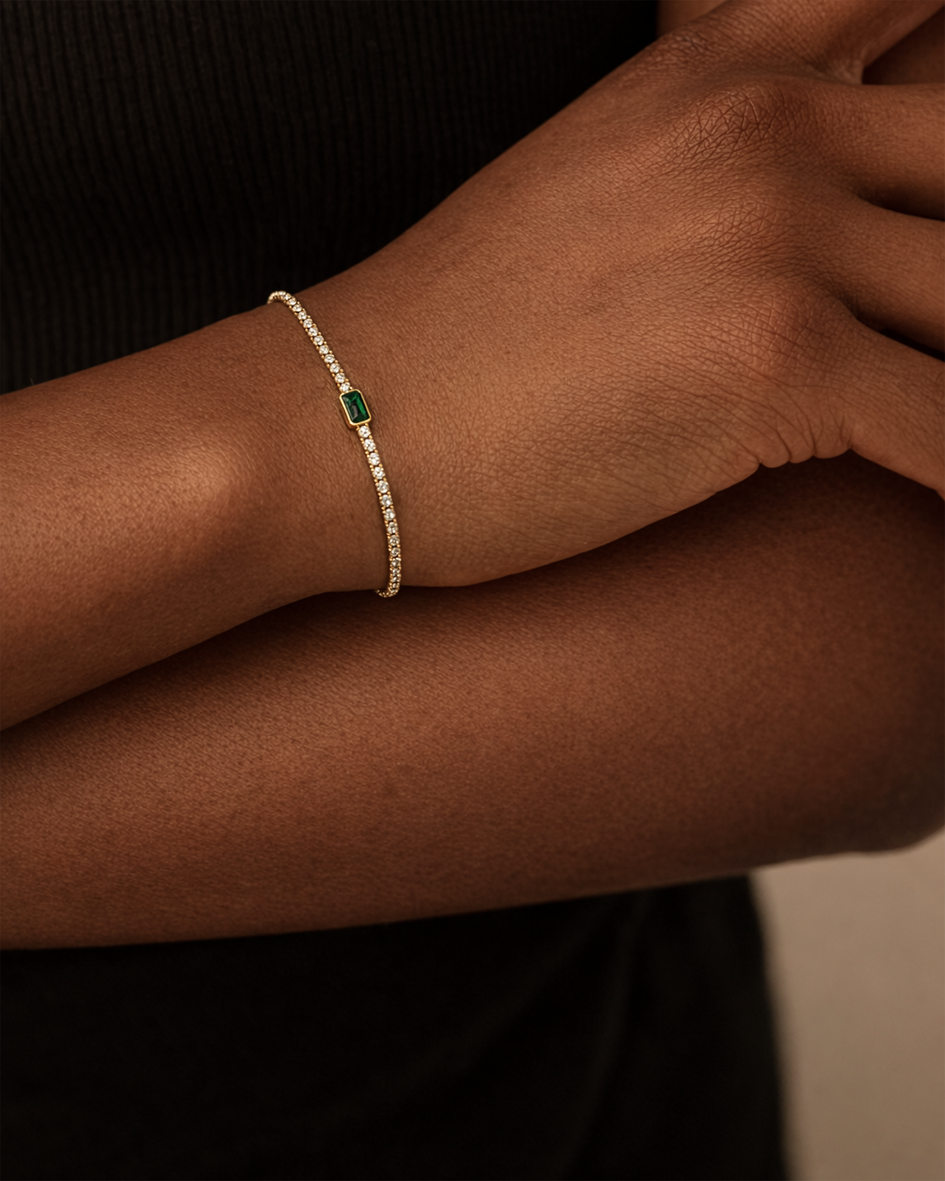 Baguette Tennis Bracelet in Gold — alternate view