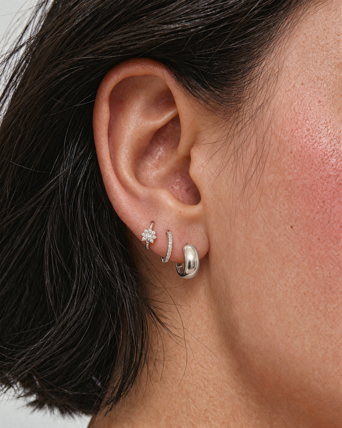 Chunky Hoops in 925 Sterling Silver