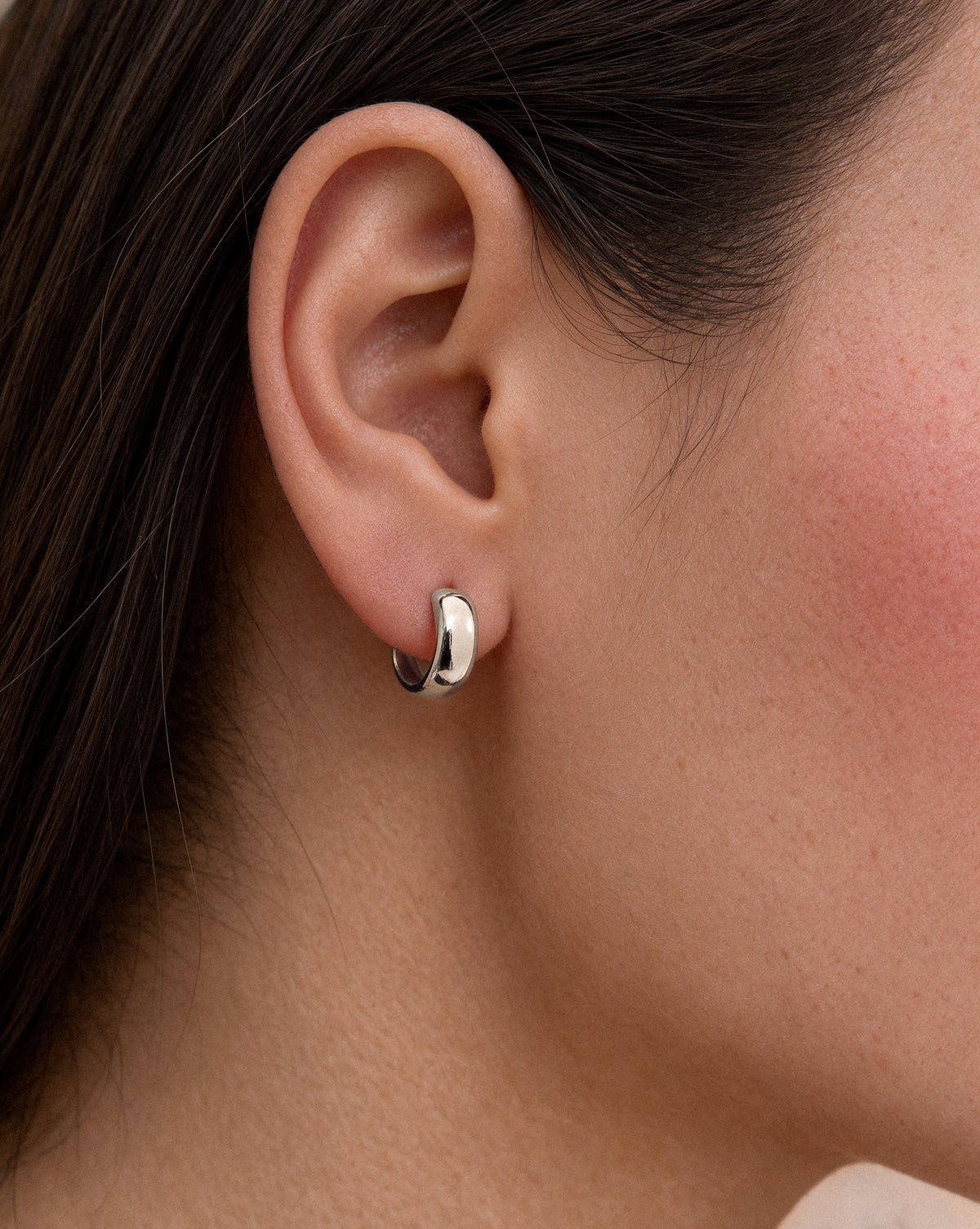 Chunky Hoops in 925 Sterling Silver