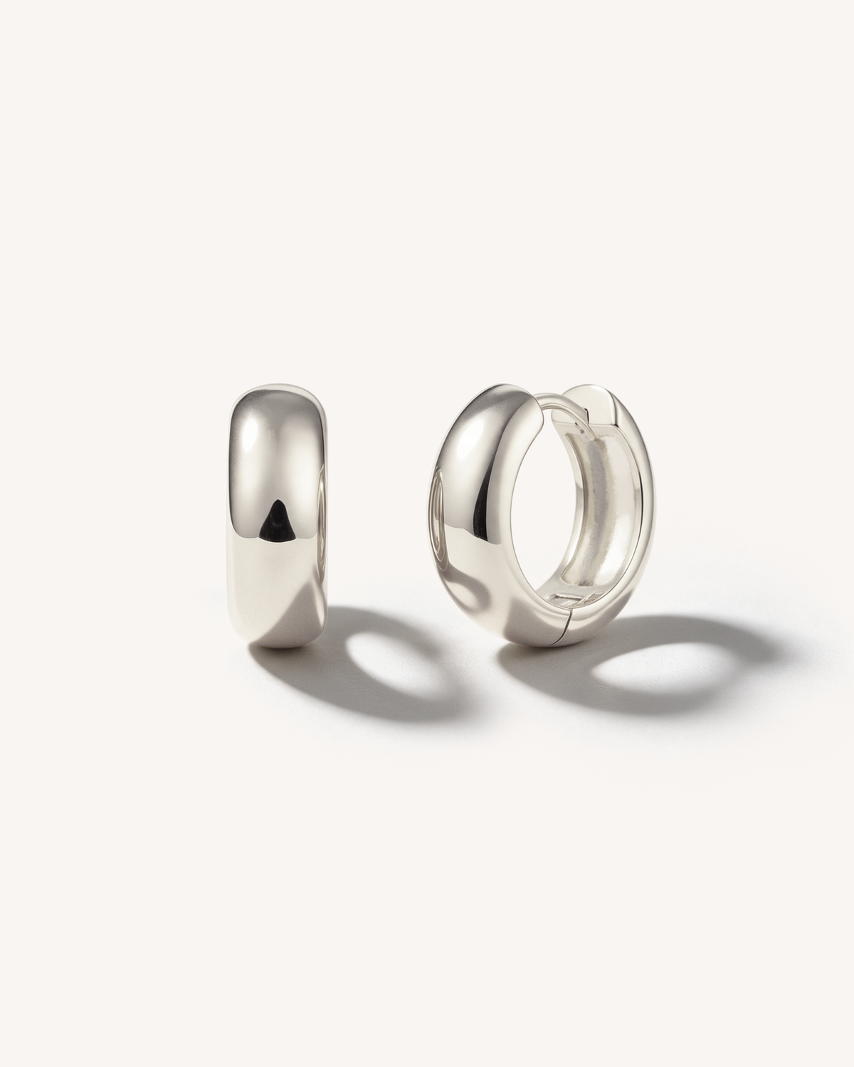 Chunky Hoops in Silver