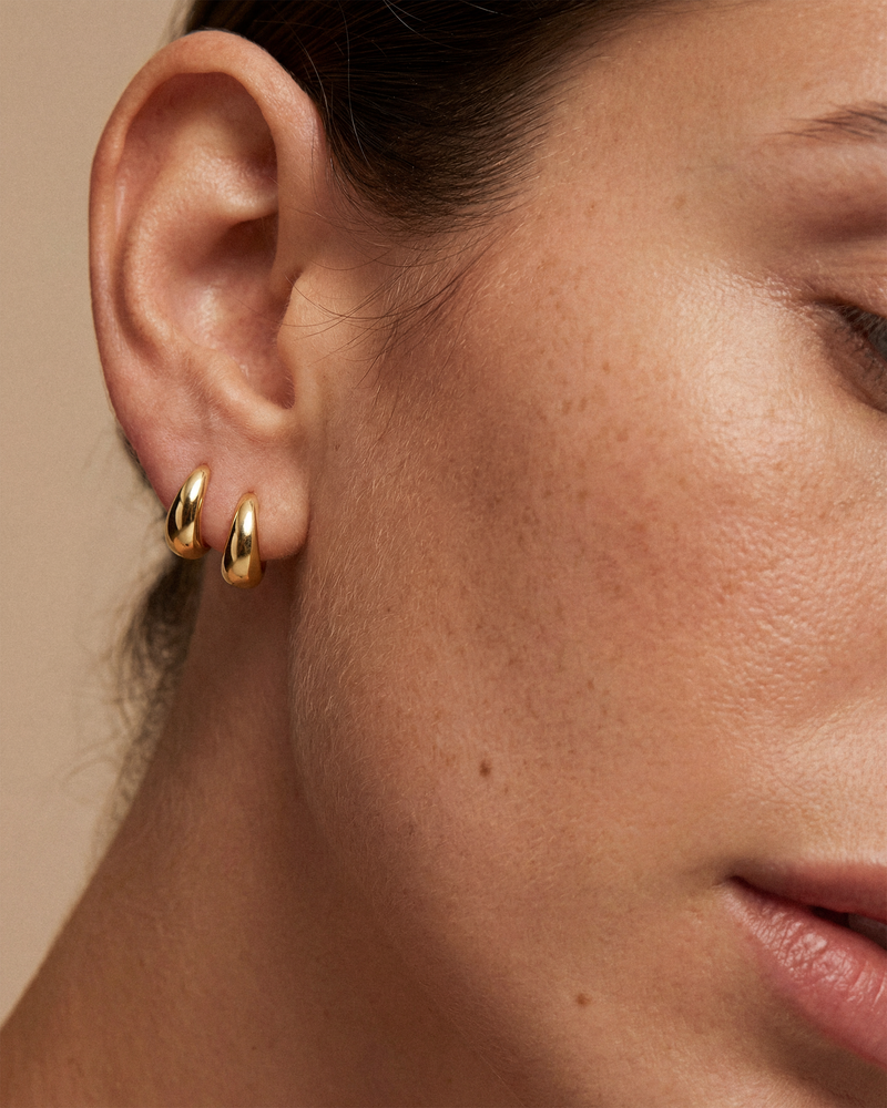 Chunky Teardrop Hoops - 10mm