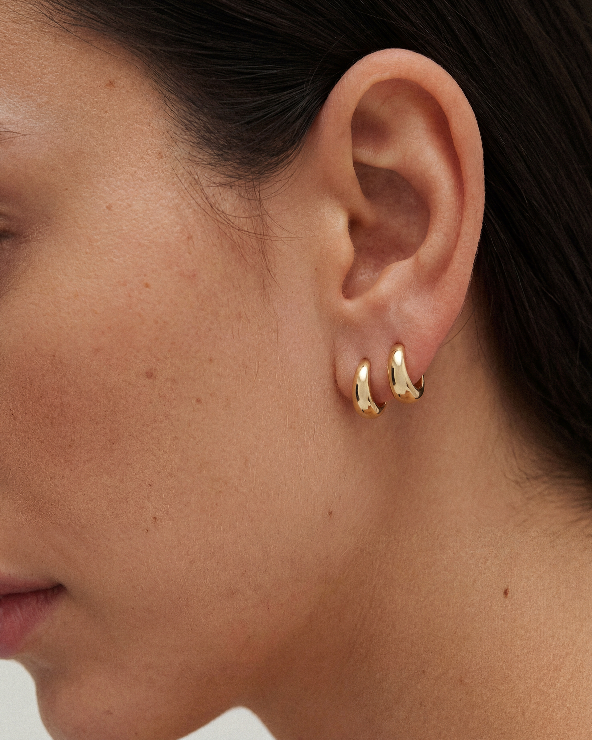 Chunky Teardrop Hoops - 10mm