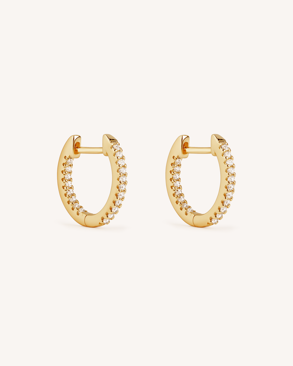 Diamond Medium Hoops