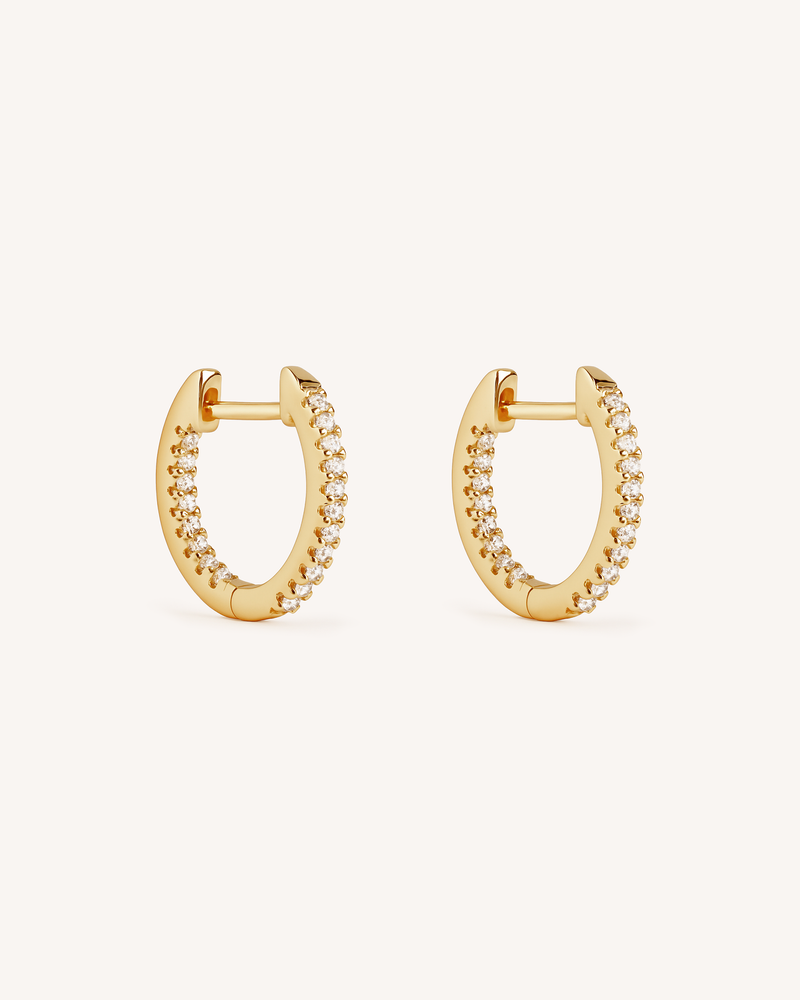Diamond Medium Hoops