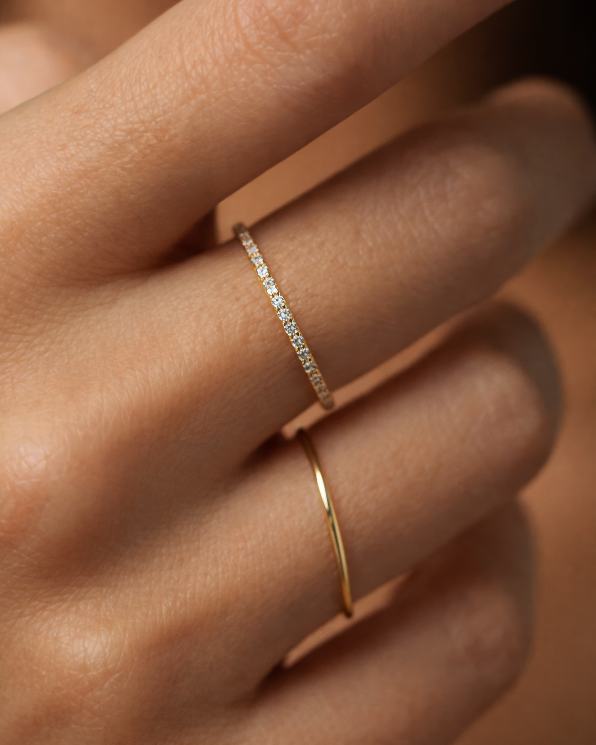 Full Eternity Pave Ring in Gold — alternate view