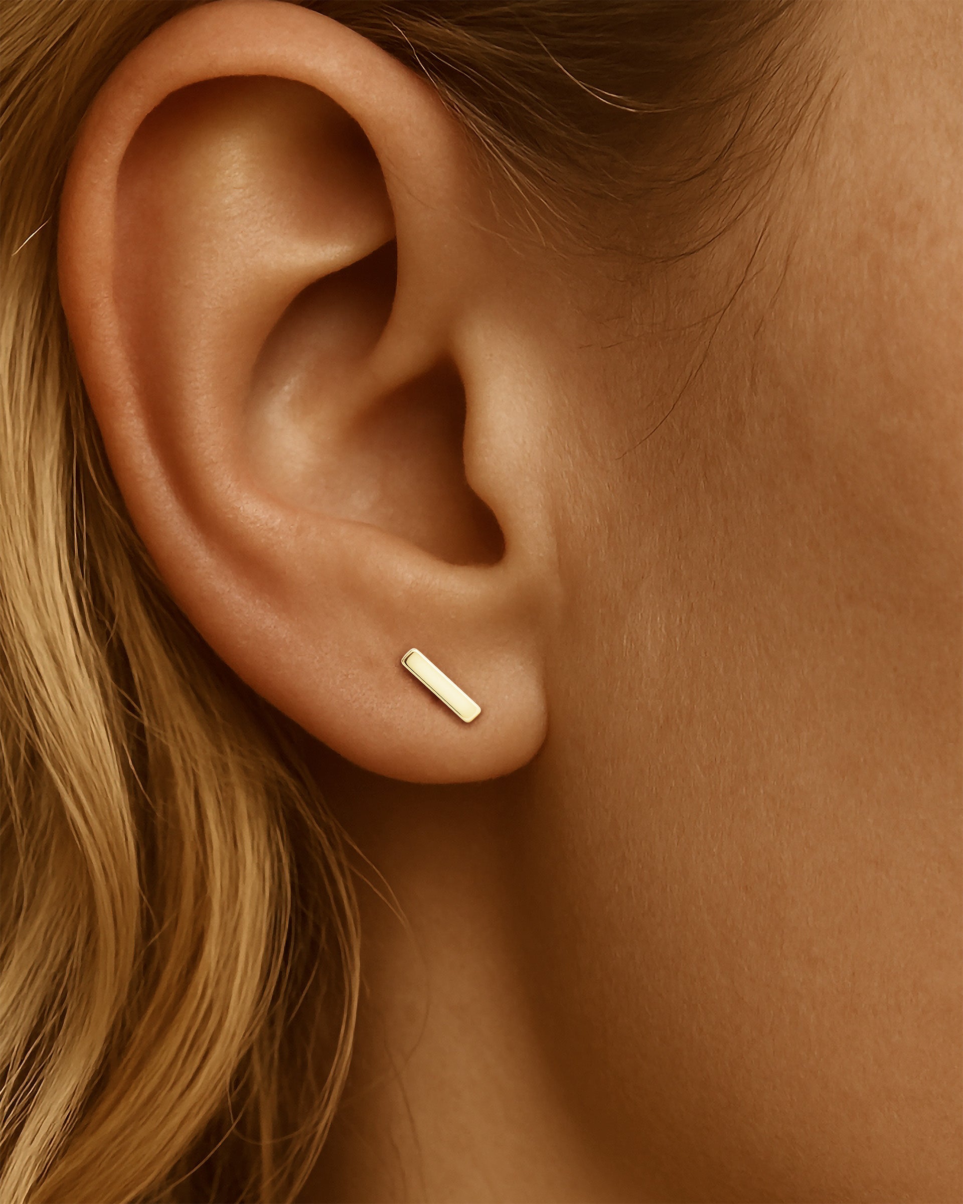 Mini Bar Studs in Gold — alternate view