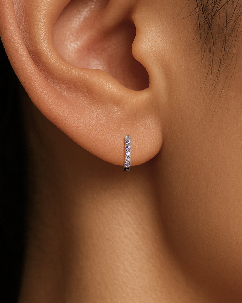 Mini Pave Huggie Hoops