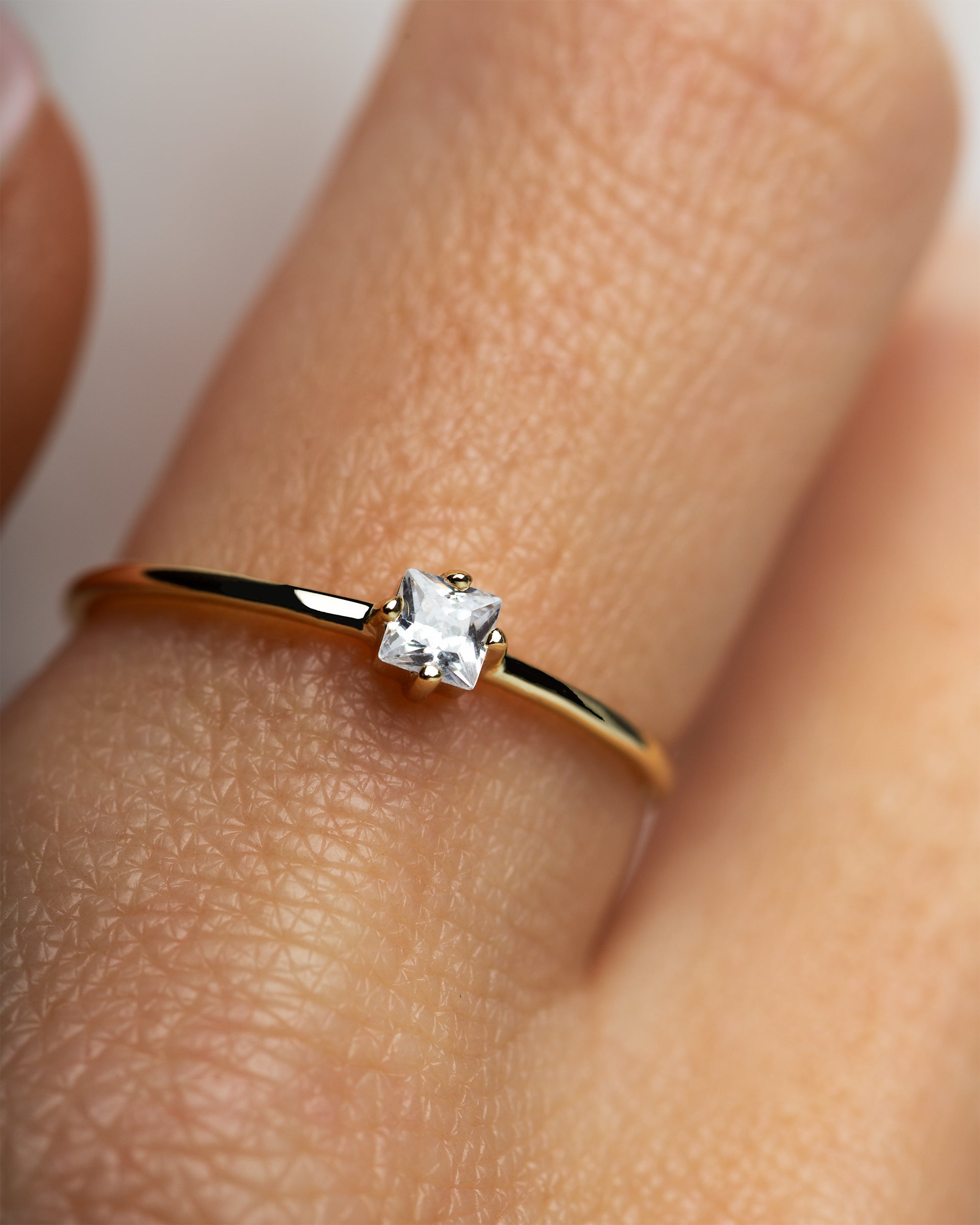 Solitaire Ring in Gold — alternate view