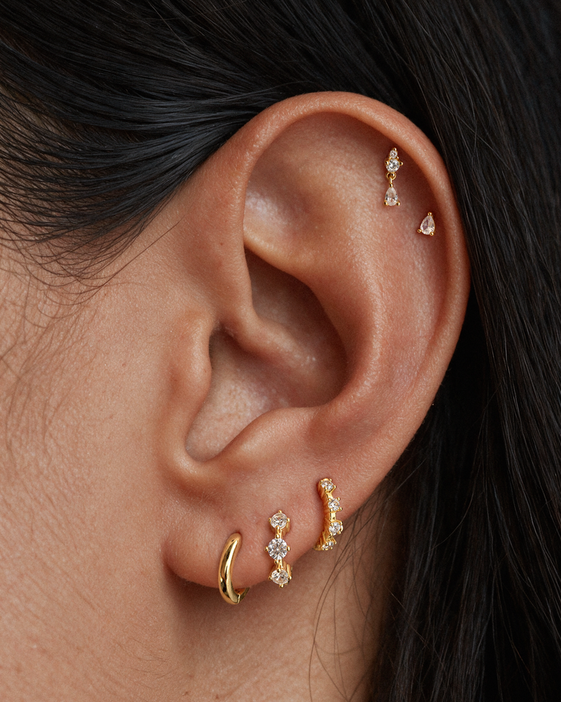 Quartet Mini Huggie Hoops