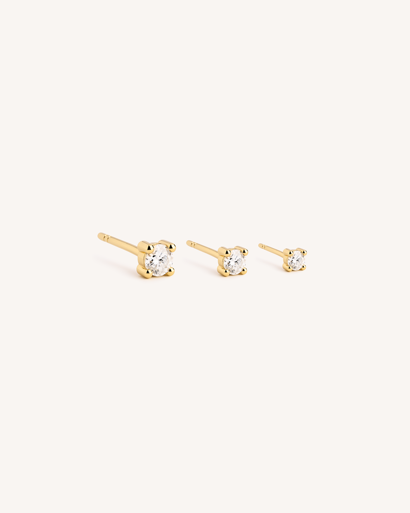 Solitaire Studs - 3.5mm