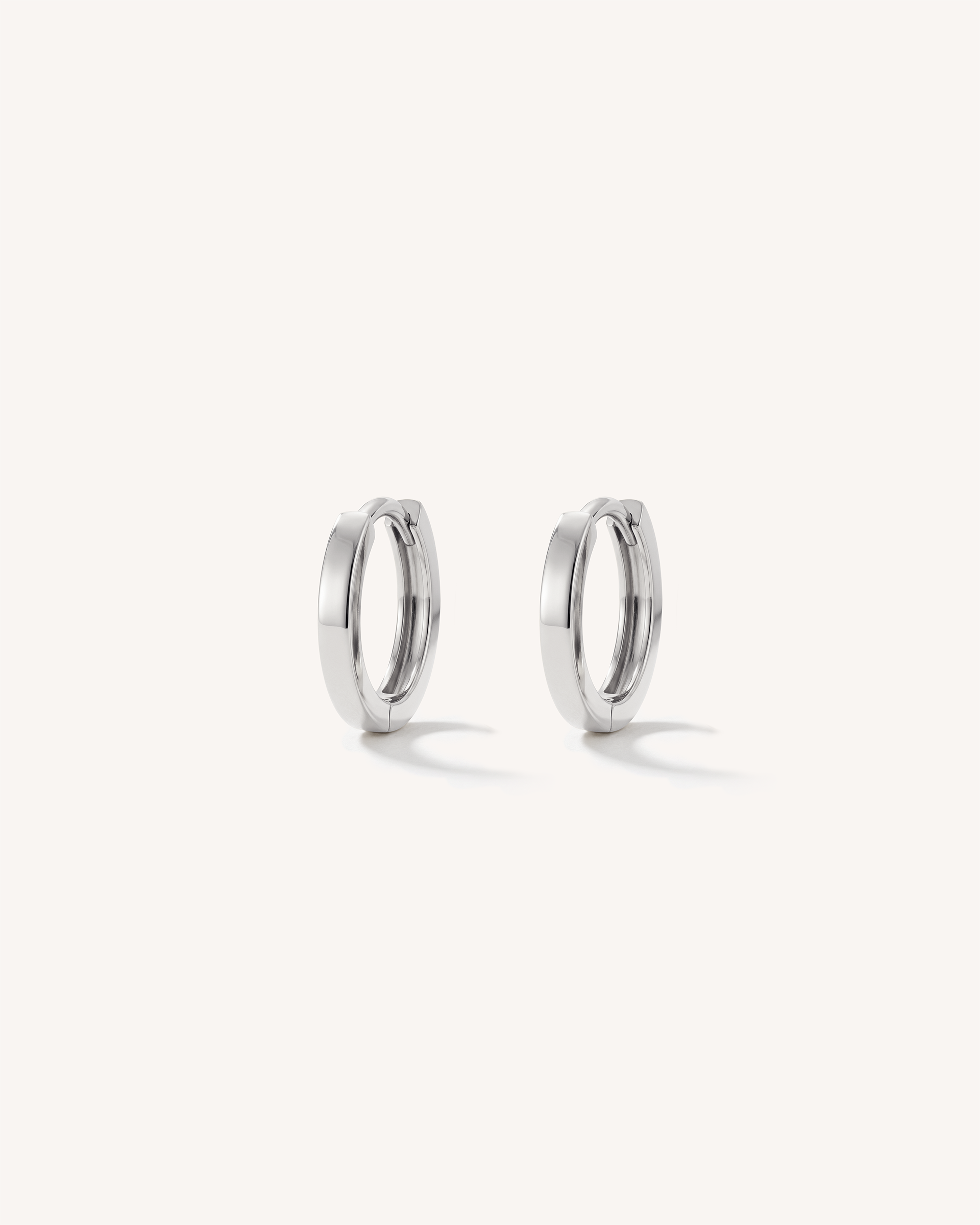 Square Edge Huggie Hoops - 6mm