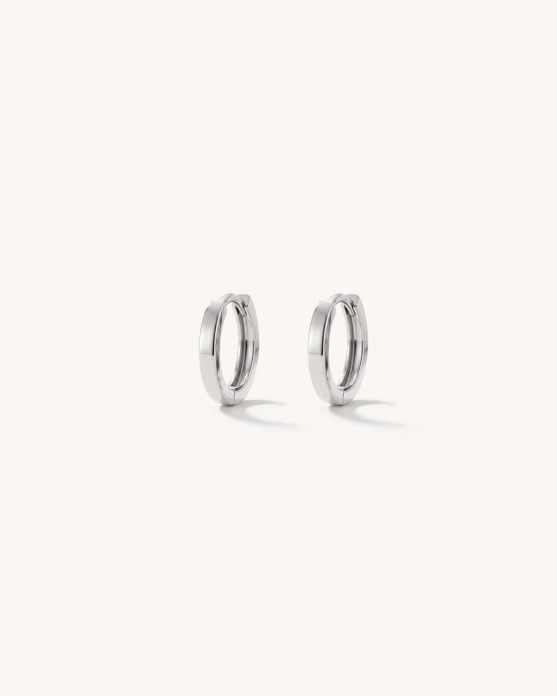 Square Edge Huggie Hoops - 5mm