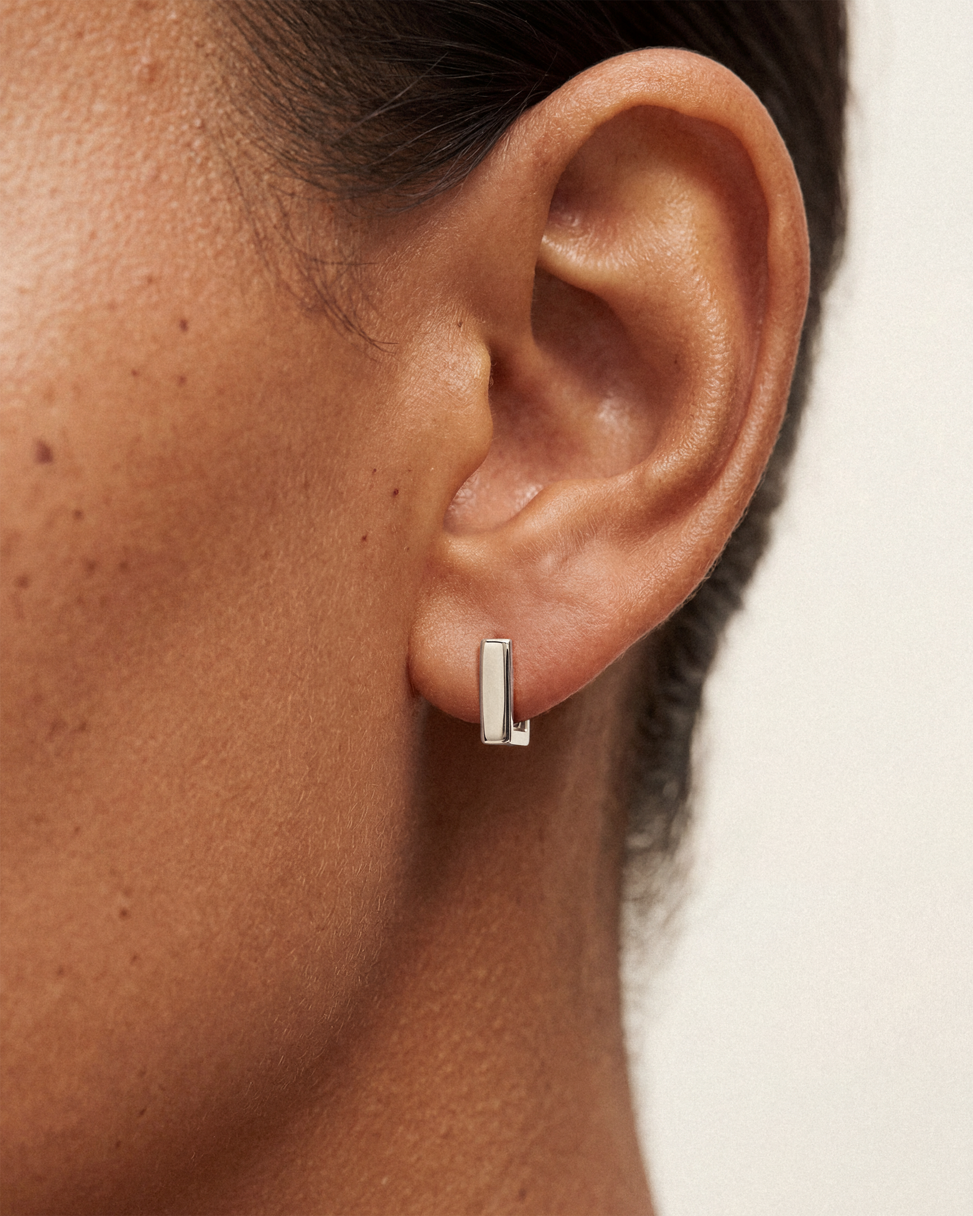 Square Huggie Hoops
