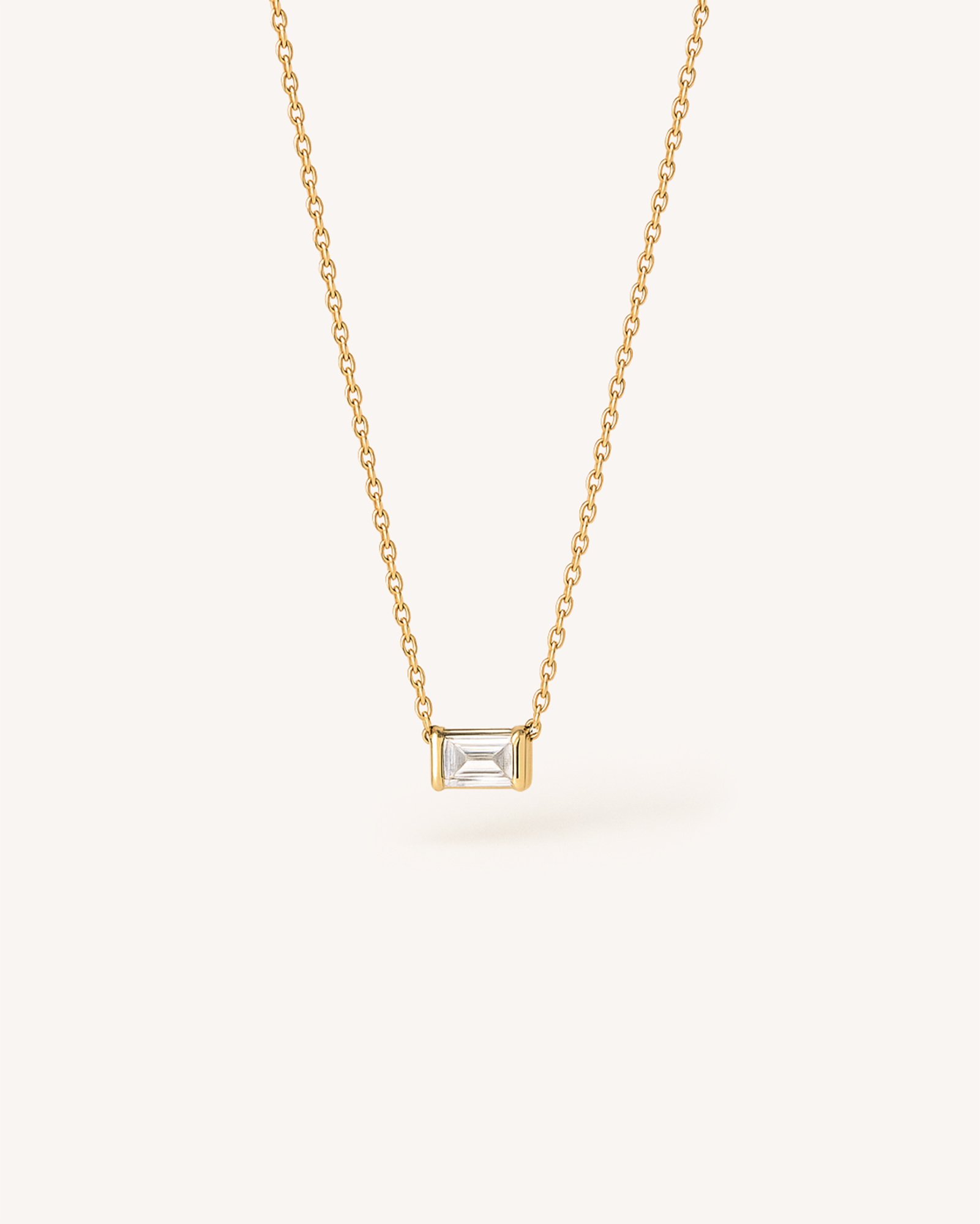 Baguette Necklace in Gold