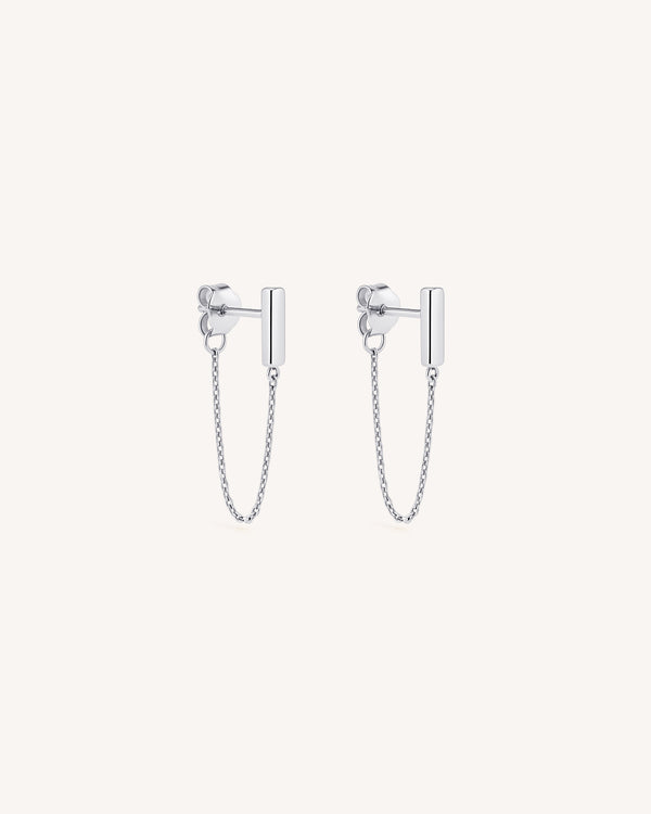 Bar Chain Wrap Earrings