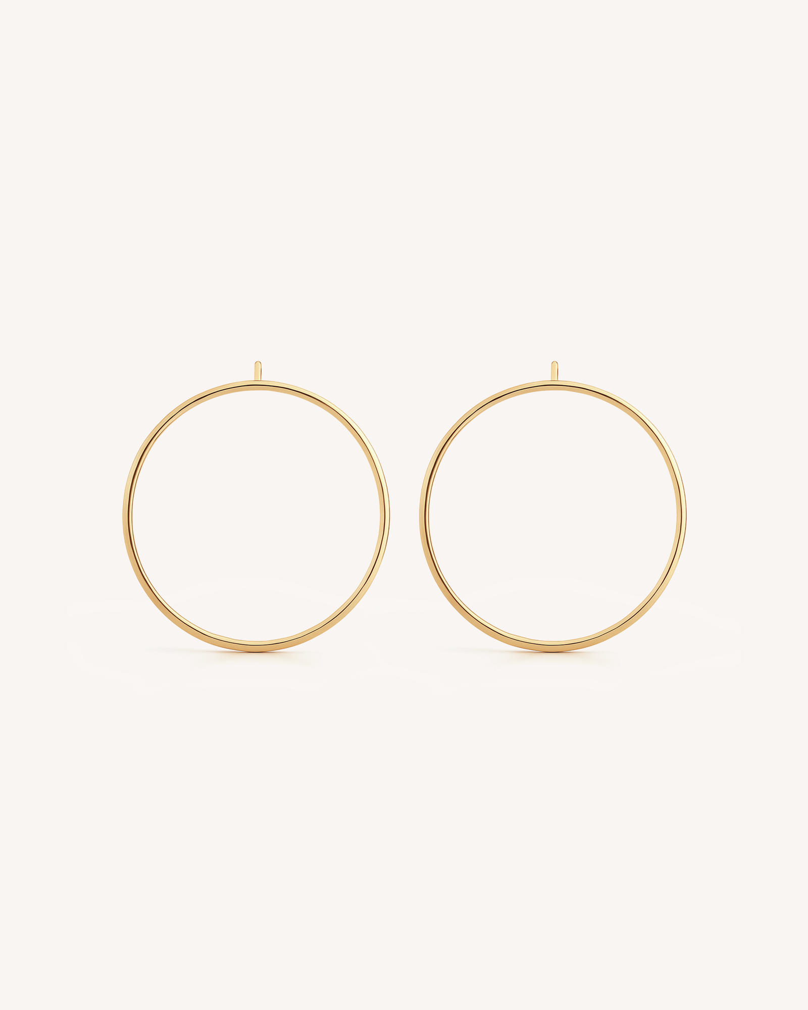 Big Circle Studs in Gold
