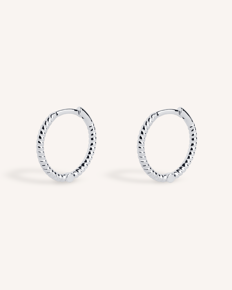 Thin Braid Hoops - 12mm