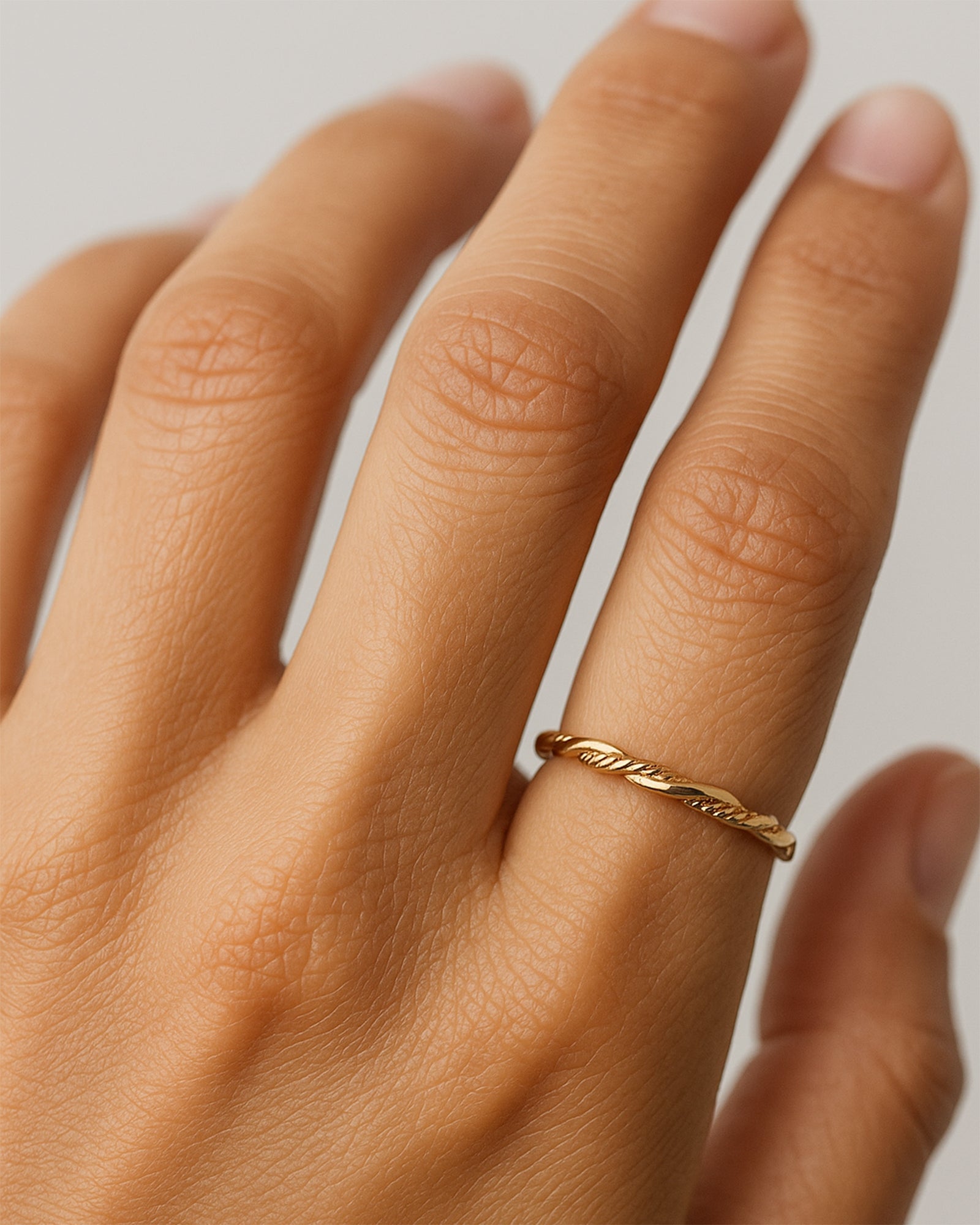 Braid Ring in Gold — alternate view