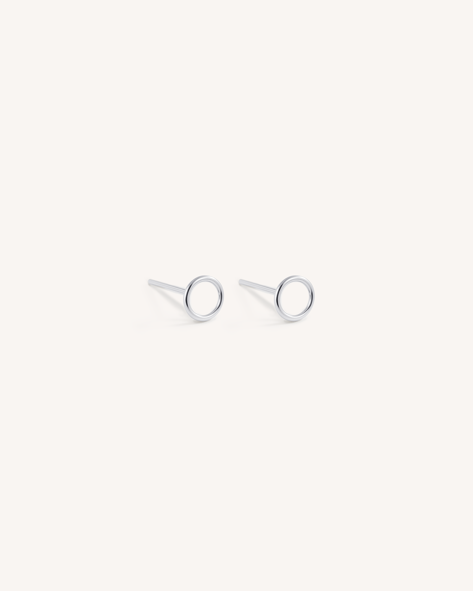 Small Circle Studs in Silver
