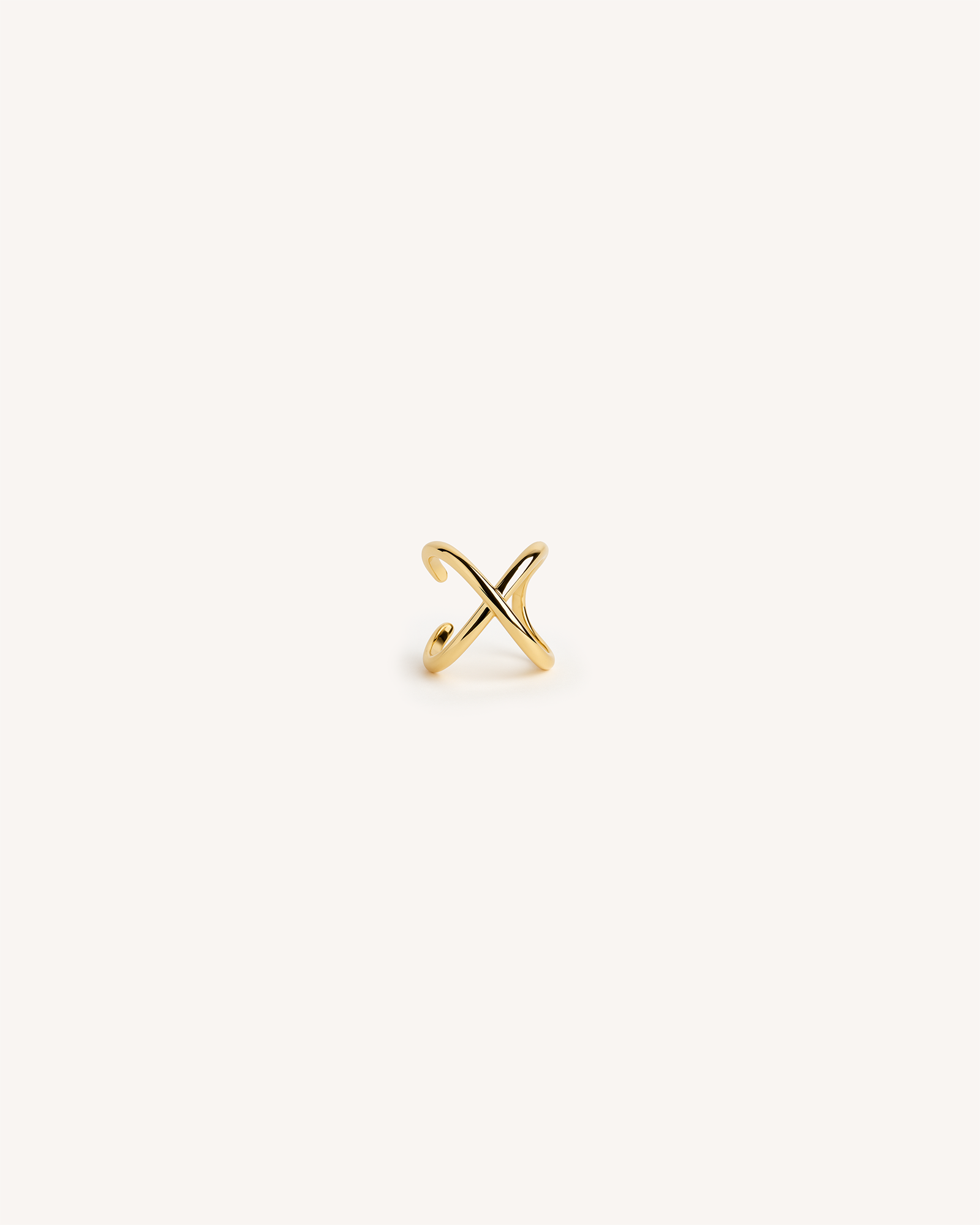 Criss Cross Helix Ear Cuff in Gold
