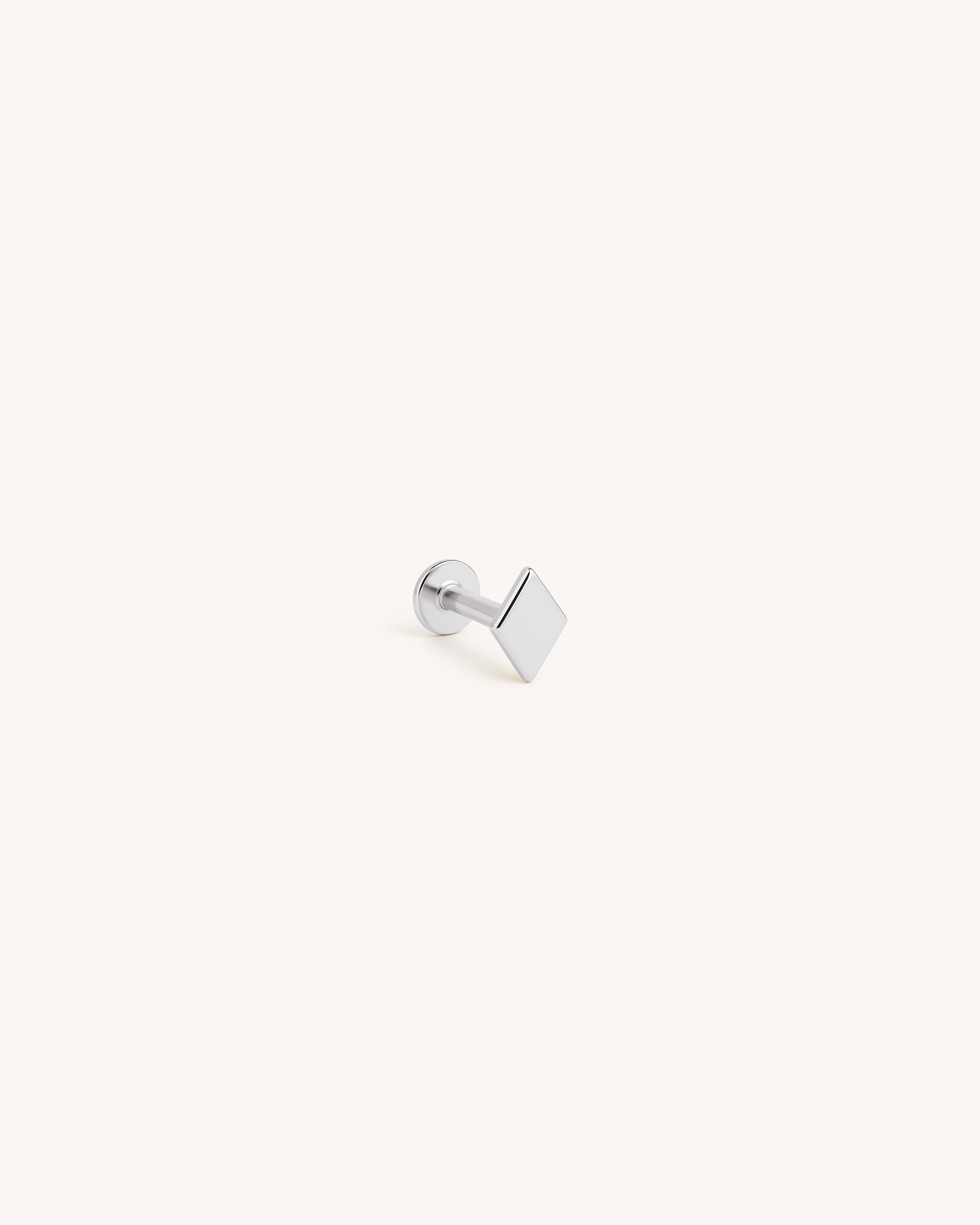 Diamond Labret Stud in Silver