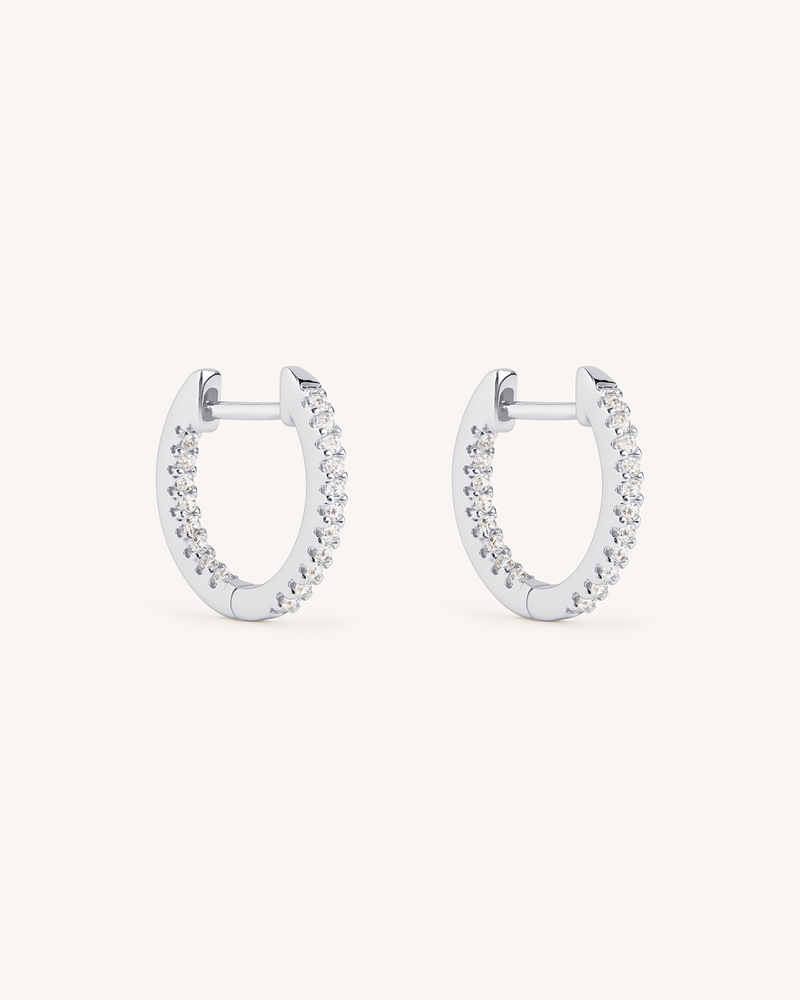Diamond Medium Hoops
