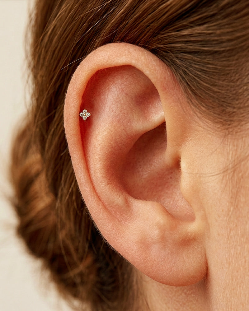 Flower Barbell Stud