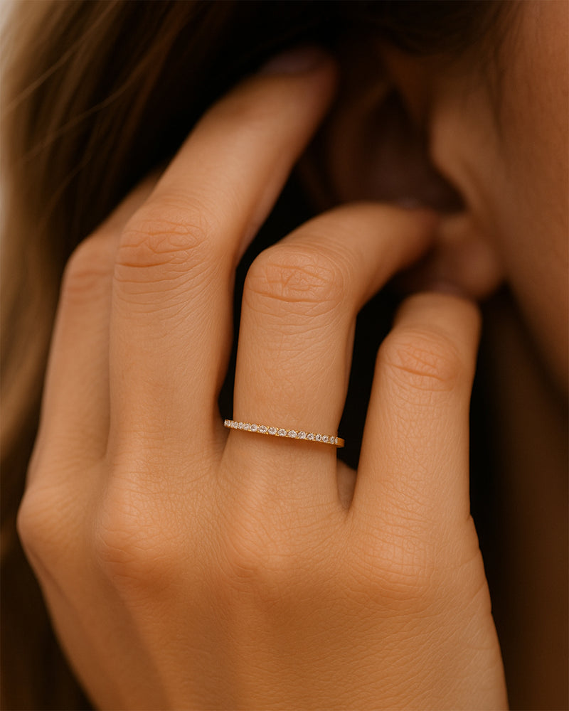 Half Eternity Pavé Ring