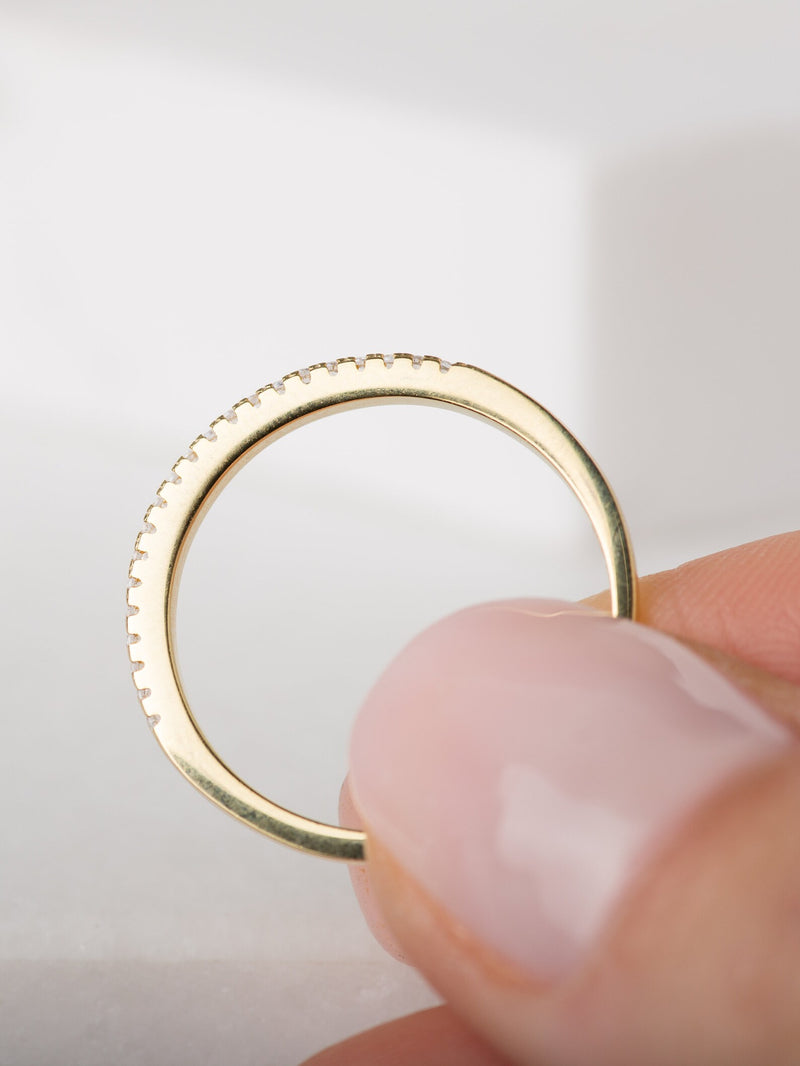 Half Eternity Pavé Ring