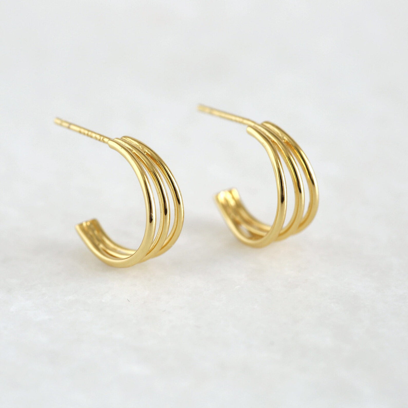 送料税込【AMY O】Triple Hoop Earrings トリプル (2色)☆国内発 Triple Hoop Earrings, Sterling Silver Hoops