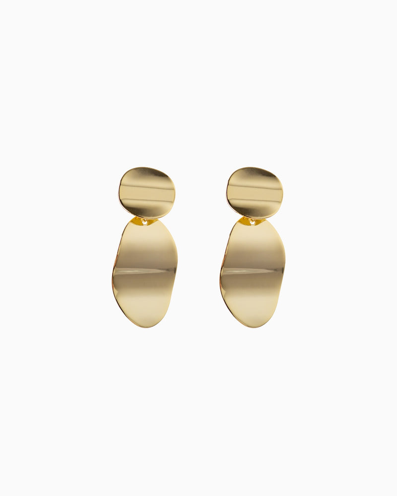 Wavy Disc Earrings