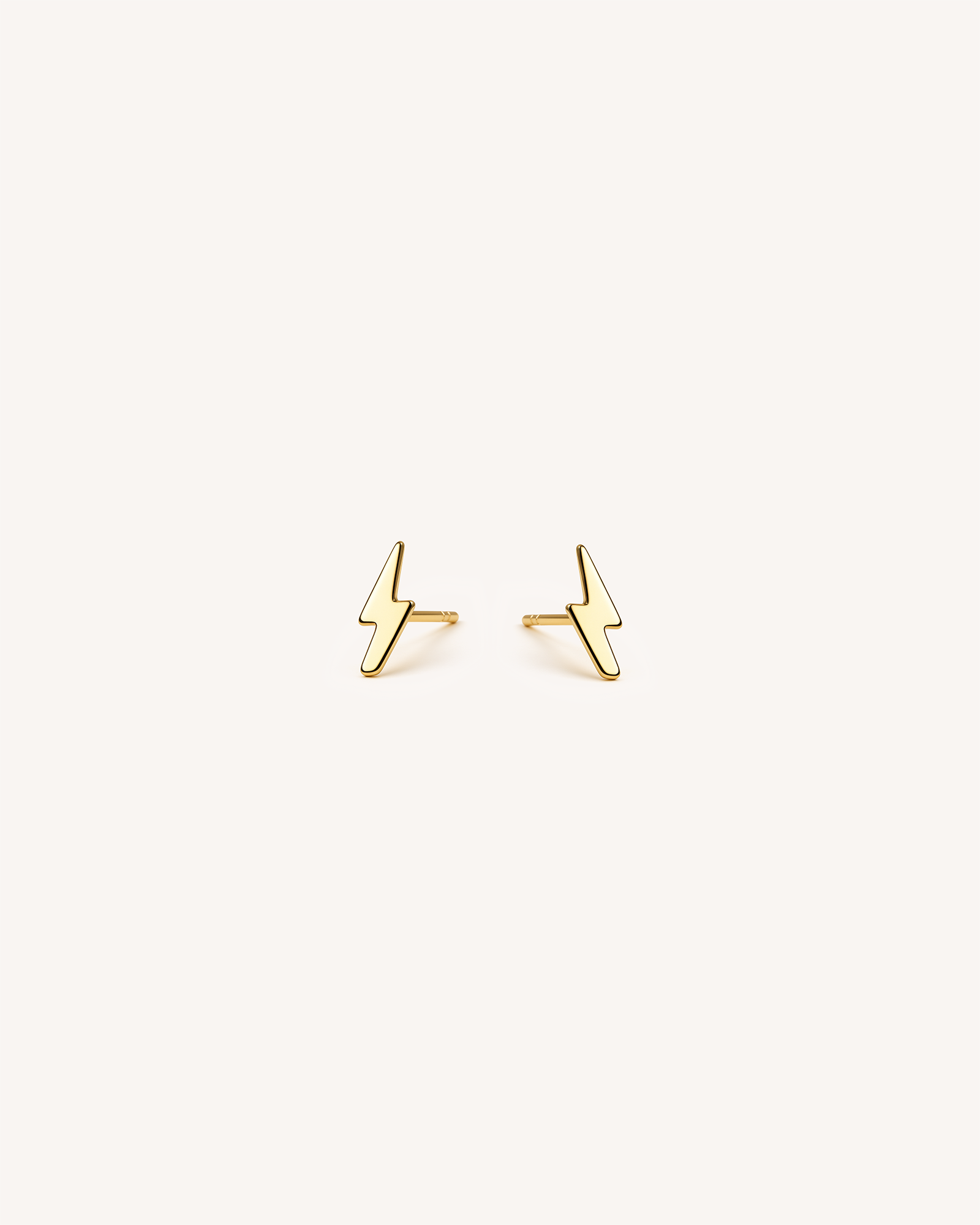 Lightning Studs in Gold