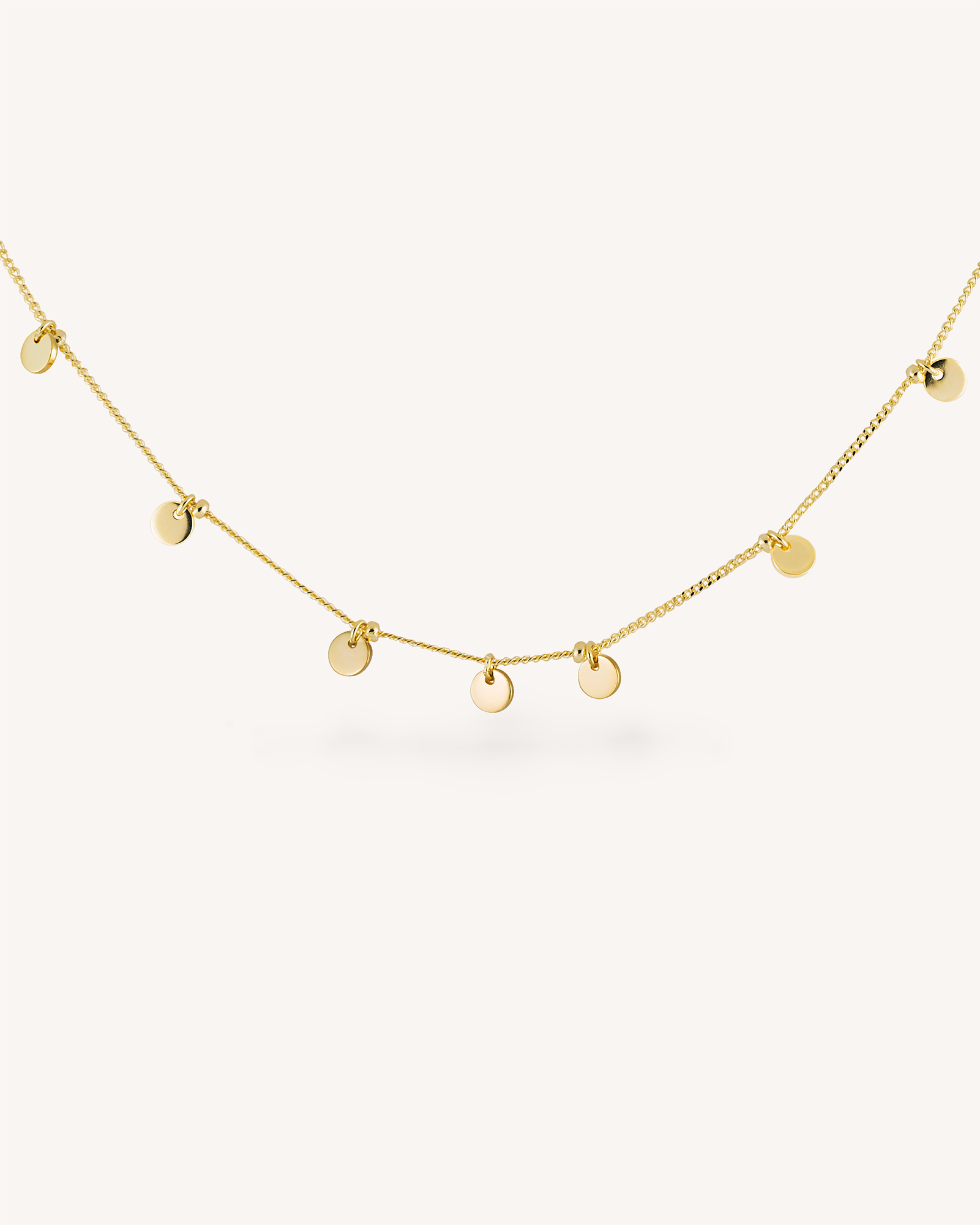 Mini Coin Necklace in Gold