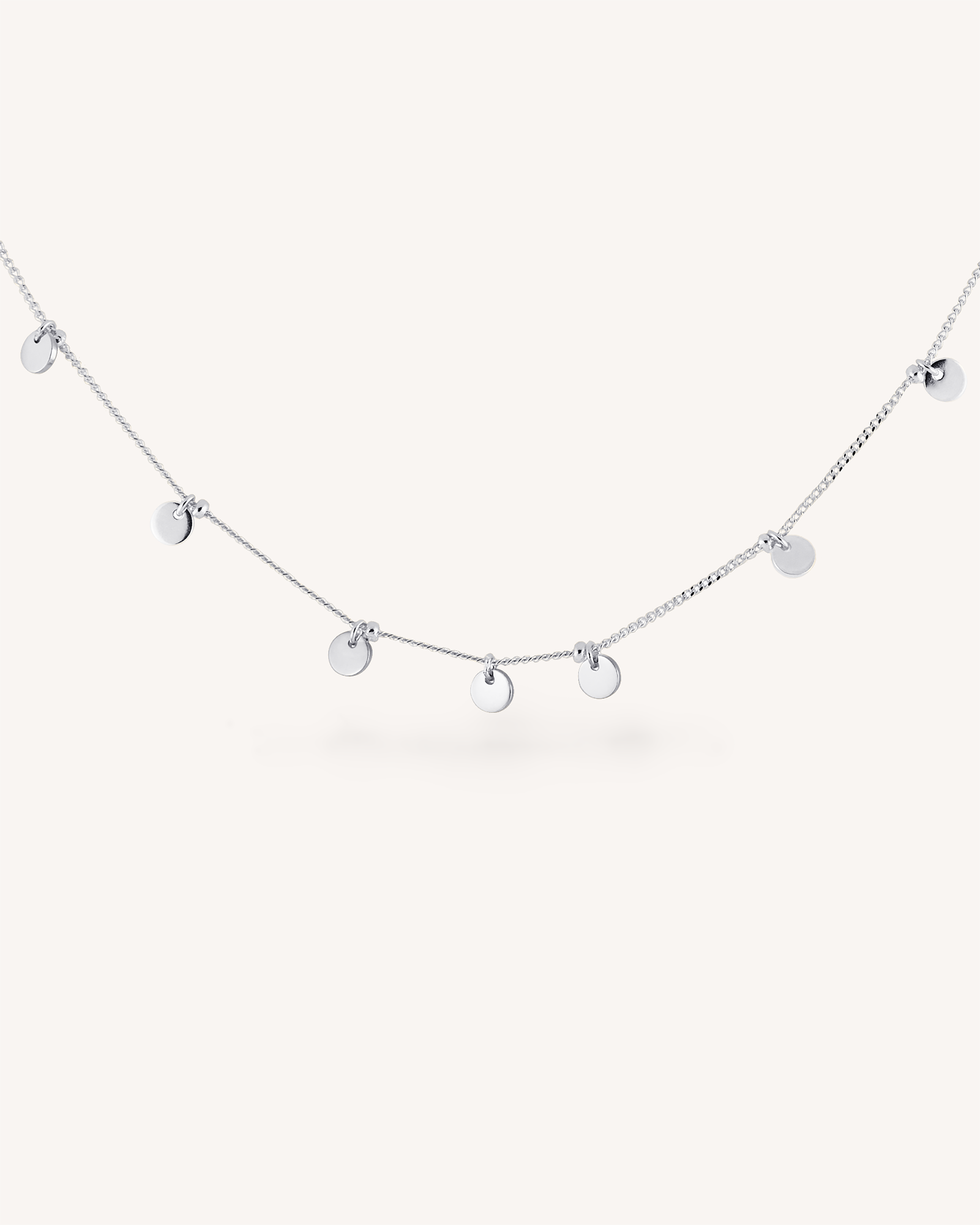 Mini Coin Necklace in Silver