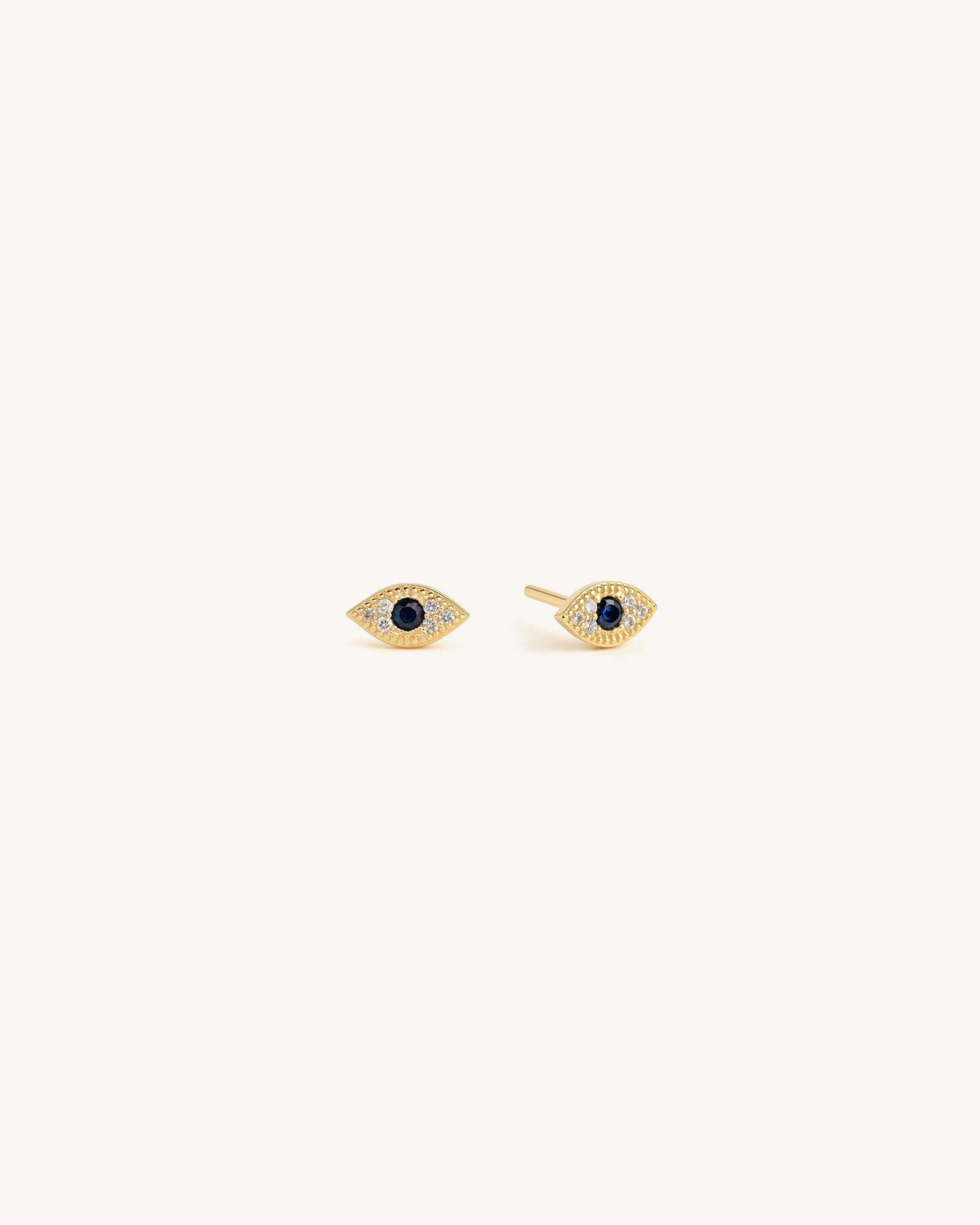 Mini Evil Eye Studs in Gold