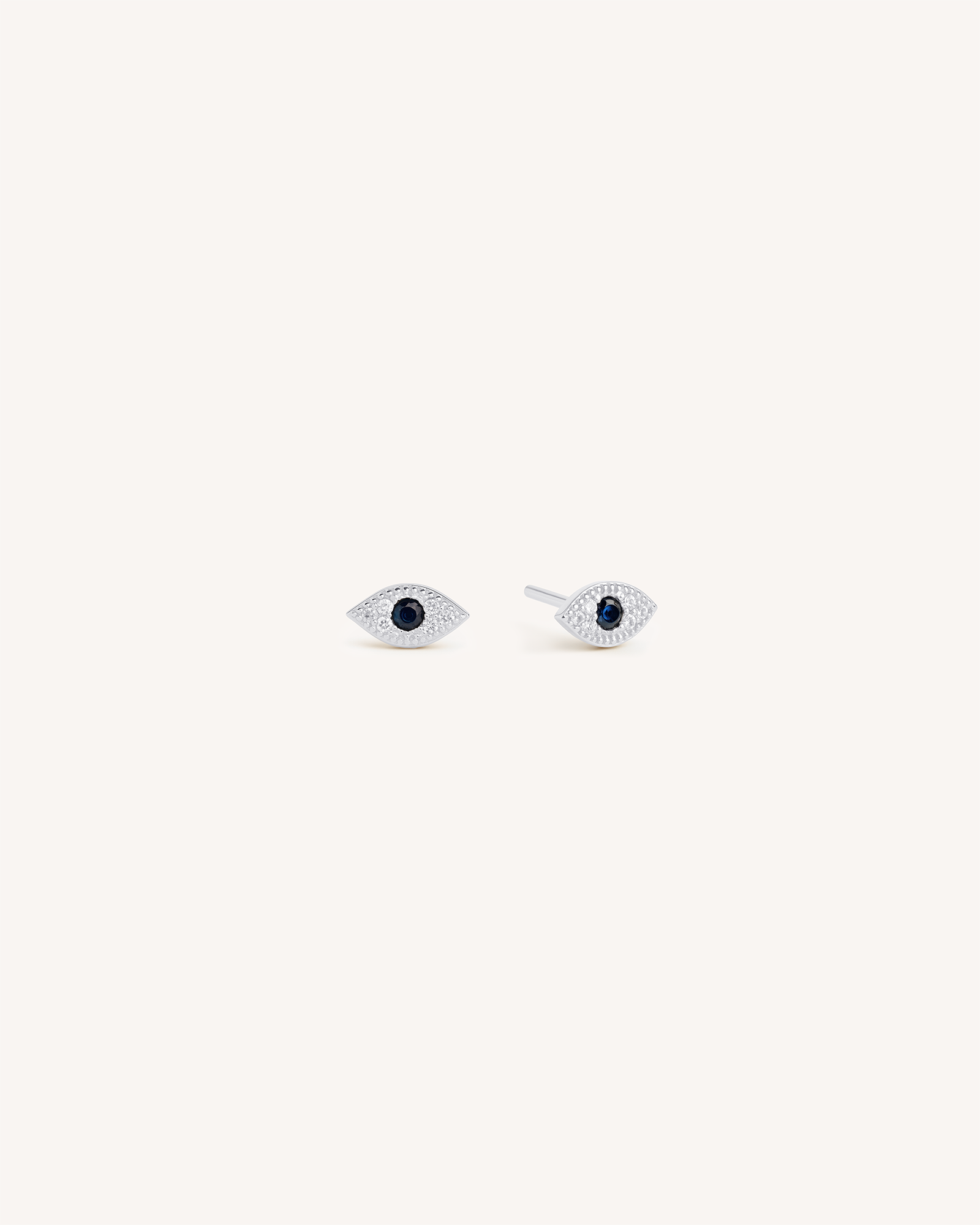 Mini Evil Eye Studs in Silver