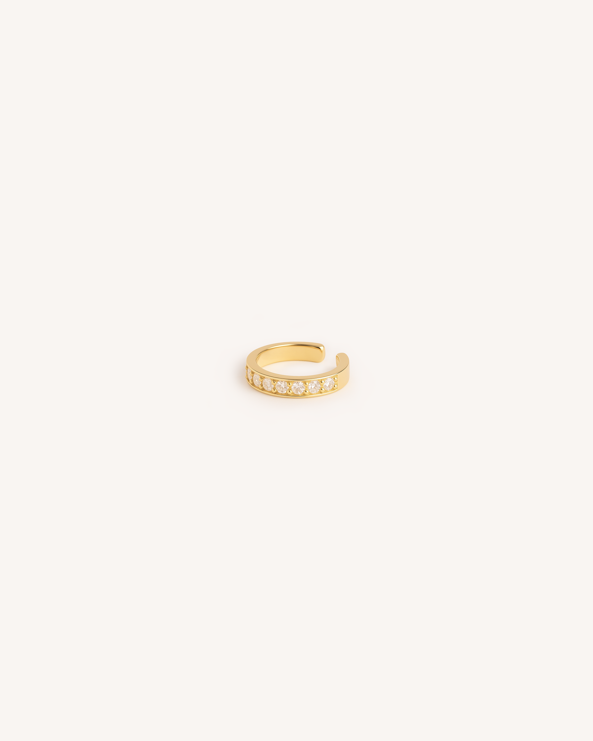 Pave Conch Ear Cuff in Gold