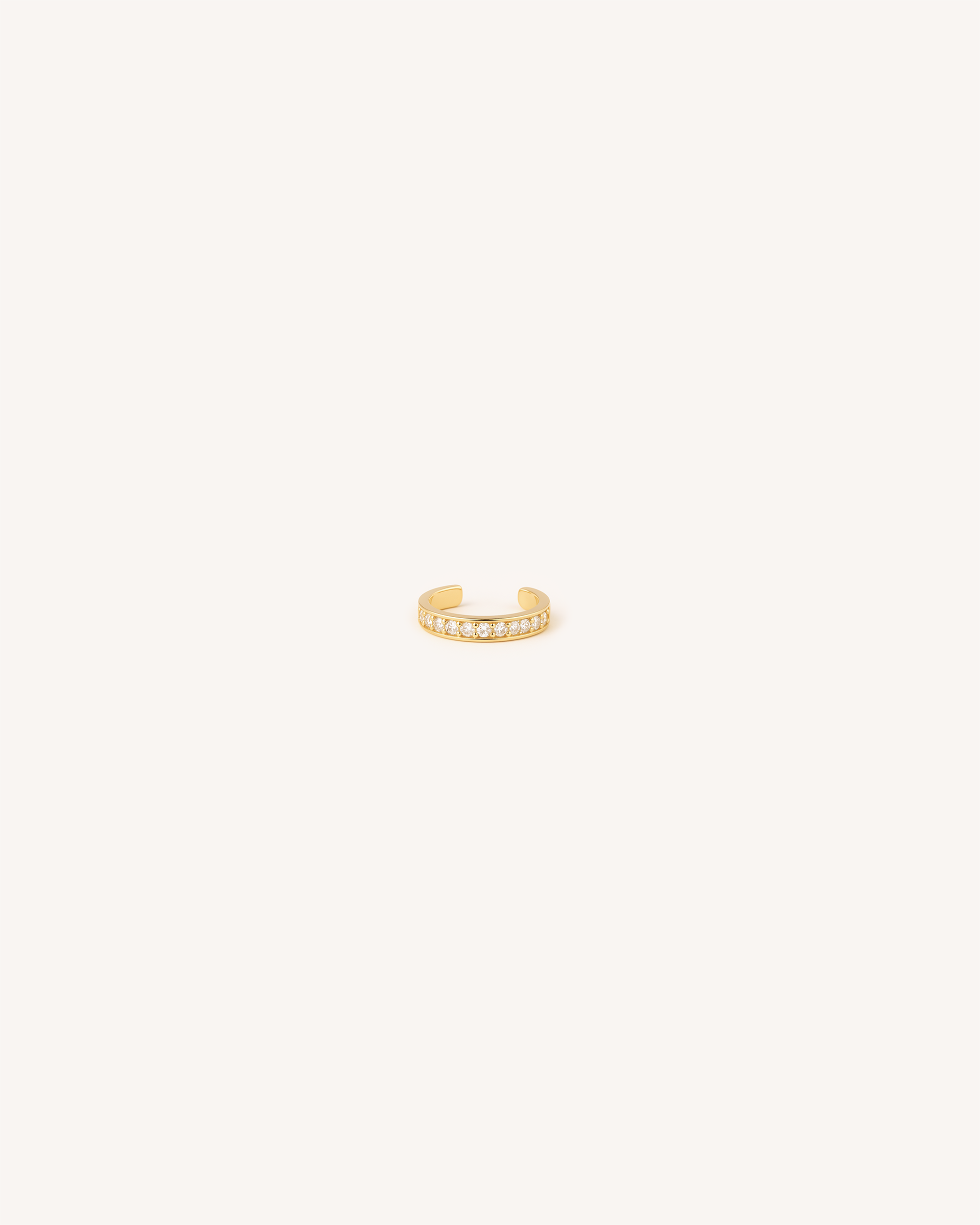 Pave Helix Ear Cuff in Gold
