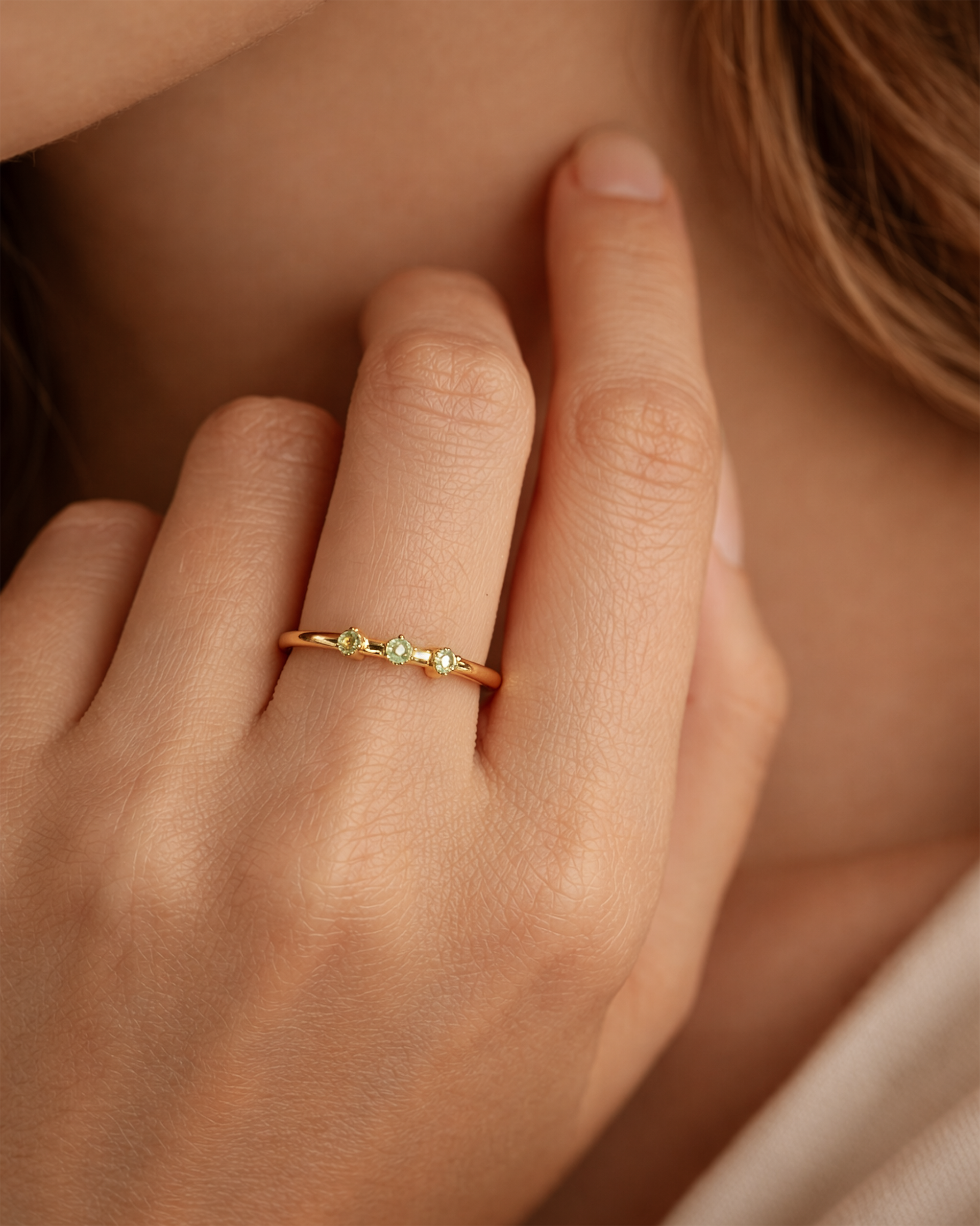 Peridot Ring in Gold — alternate view
